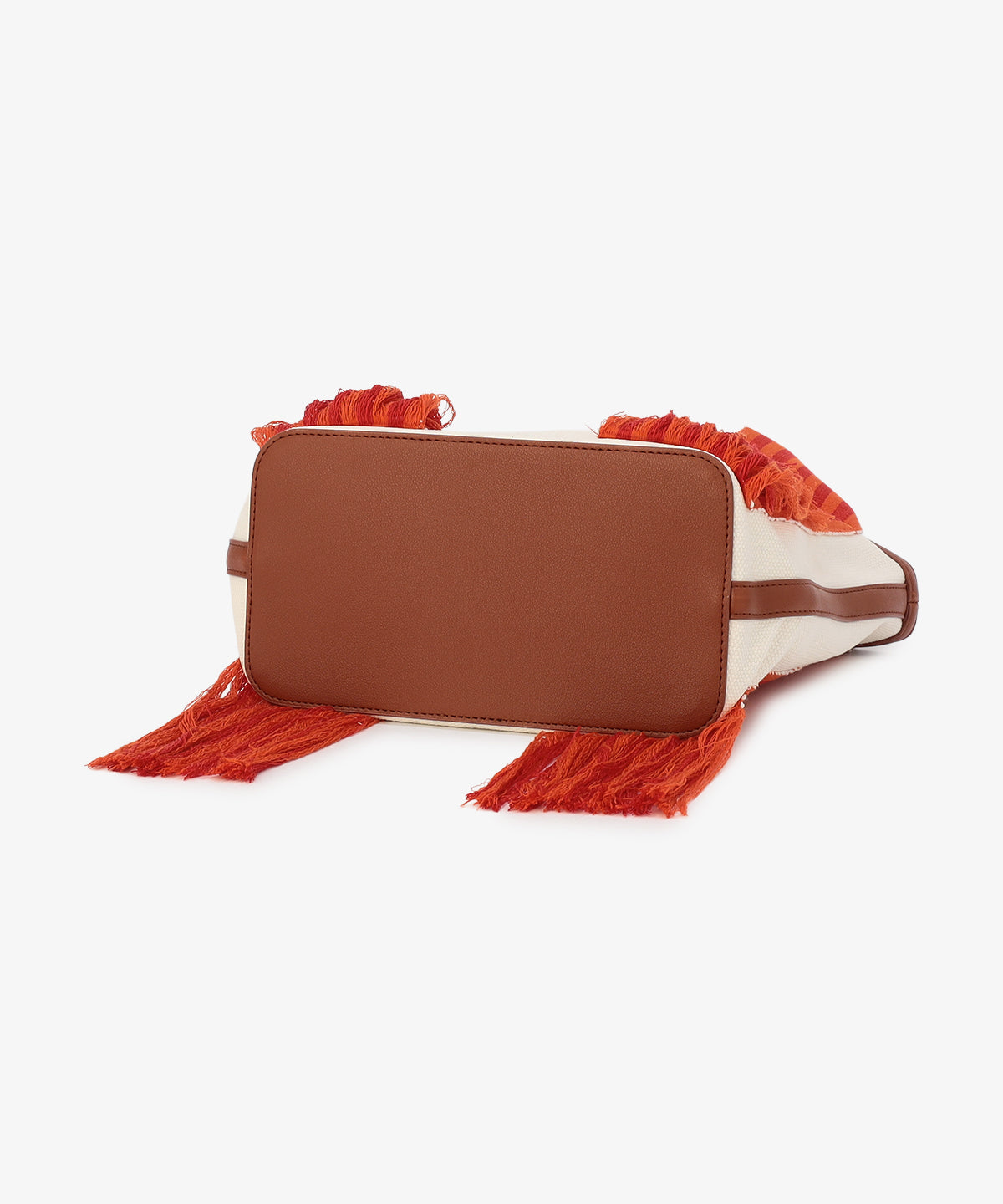 フリンジケンテキャンバストート（Sサイズ）ORANGE×RED
