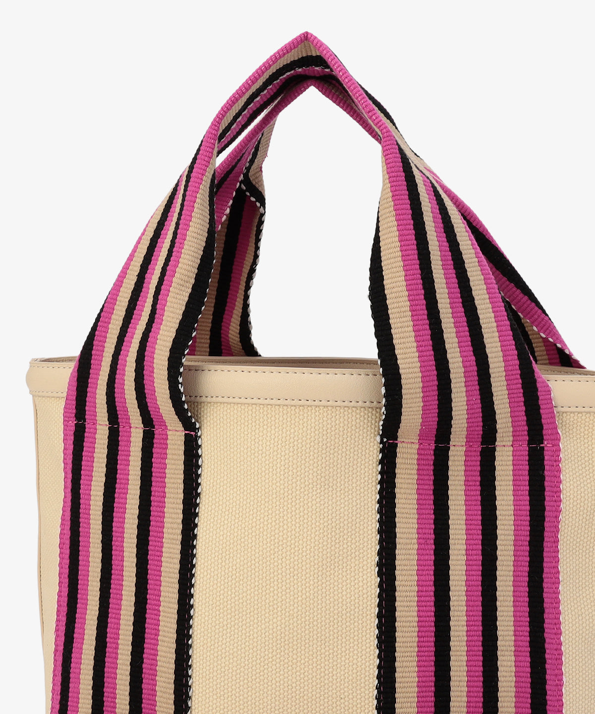 フリンジケンテキャンバストート（Sサイズ）PINK×BEIGE×BLACK