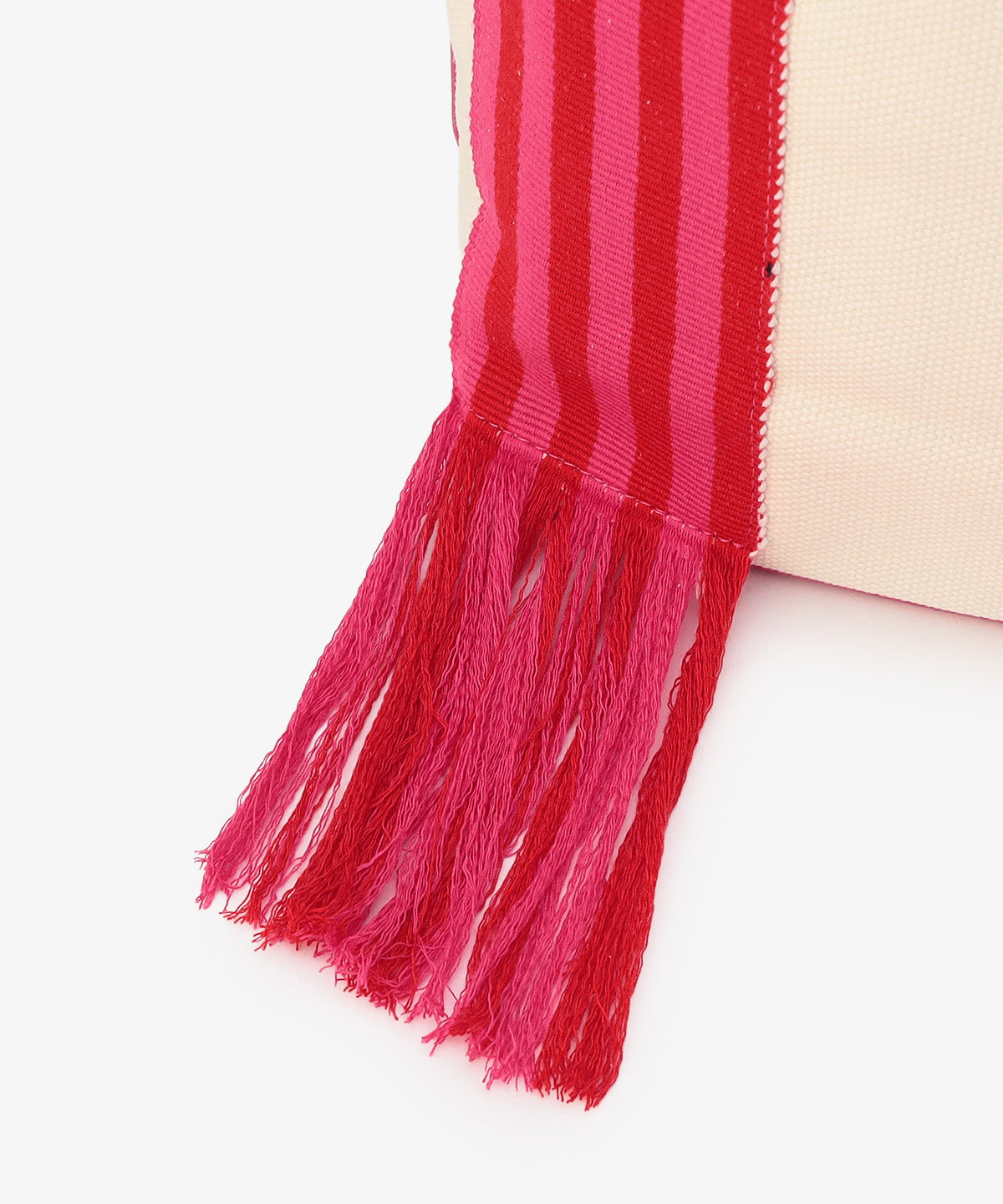 フリンジケンテキャンバストート（Sサイズ）PINK×RED