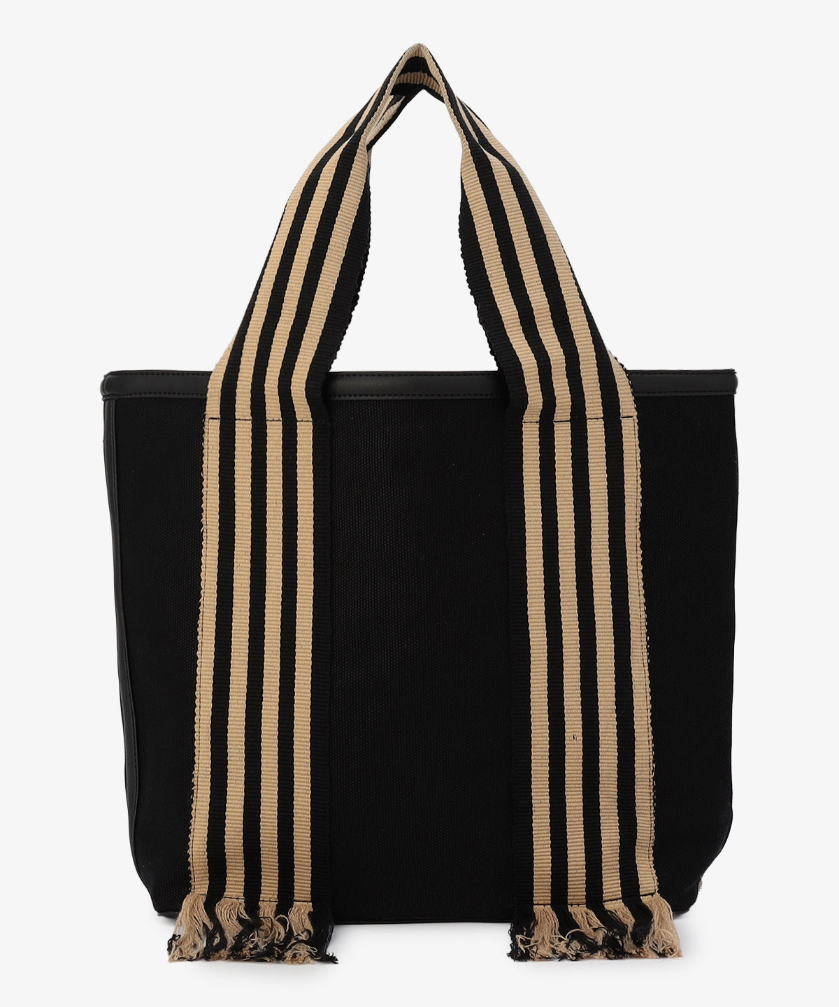 フリンジケンテキャンバストート（Mサイズ）BLACK×BEIGE