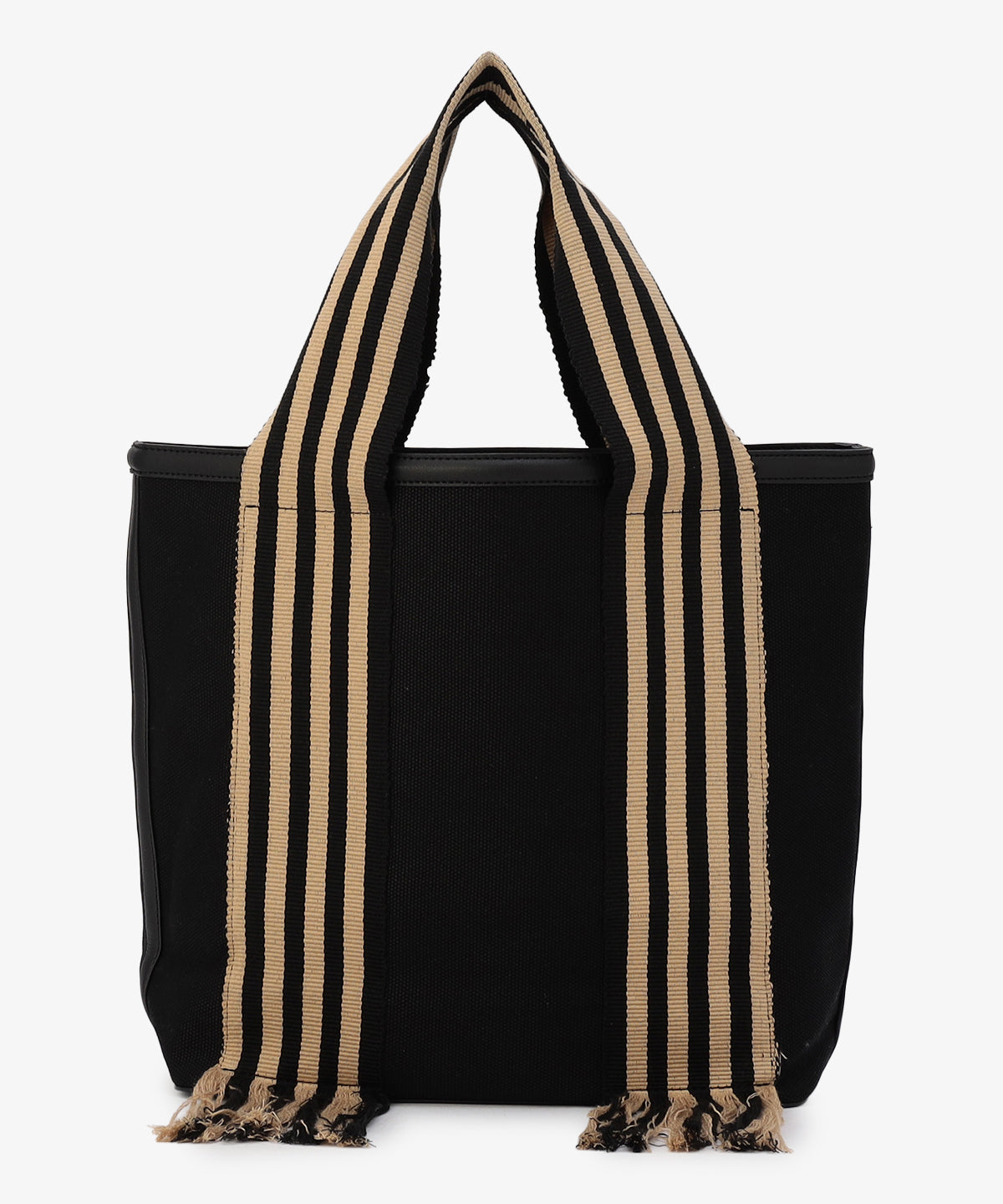 フリンジケンテキャンバストート（Mサイズ）BLACK×BEIGE