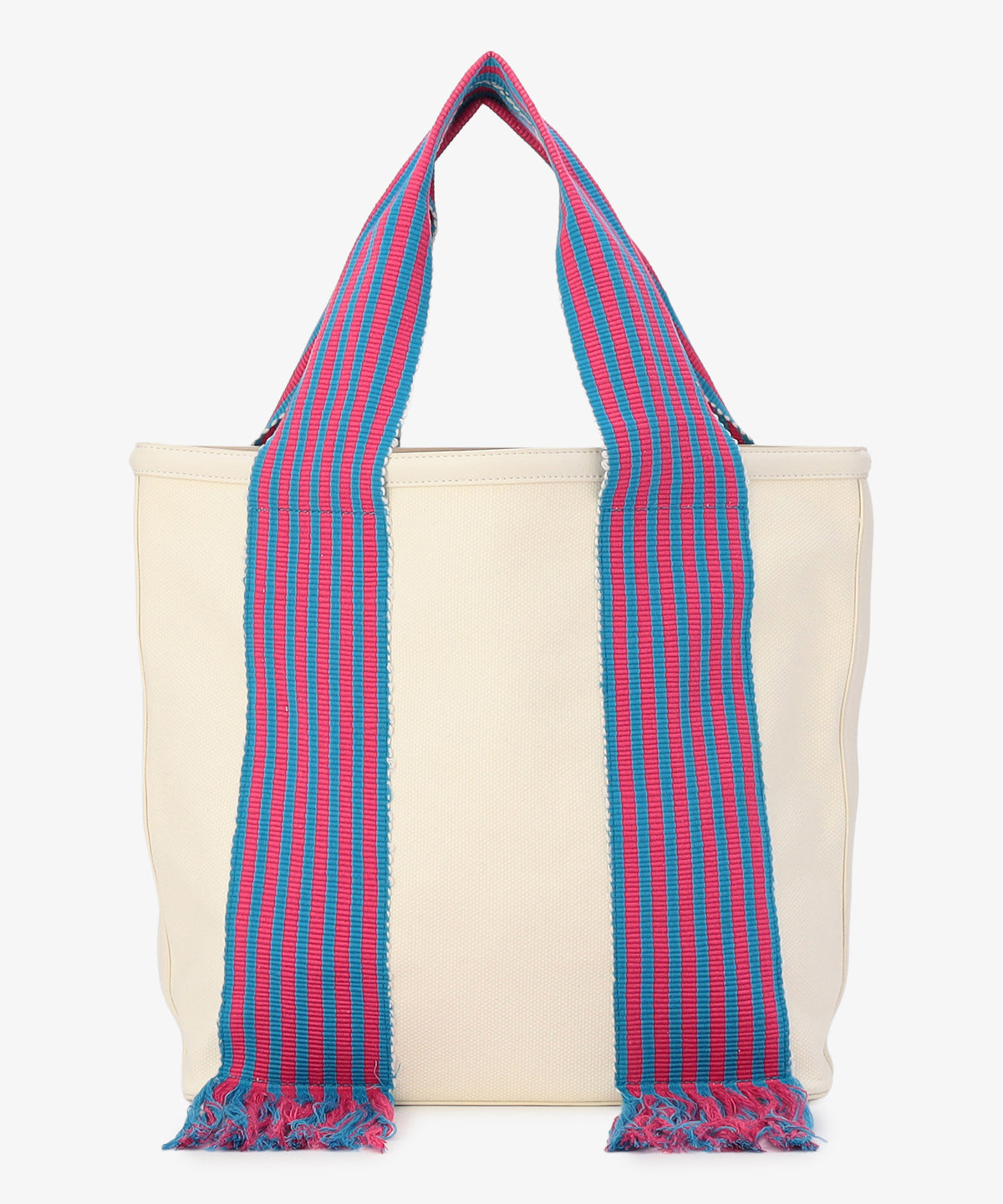 フリンジケンテキャンバストート（Mサイズ）BLUE×PINK