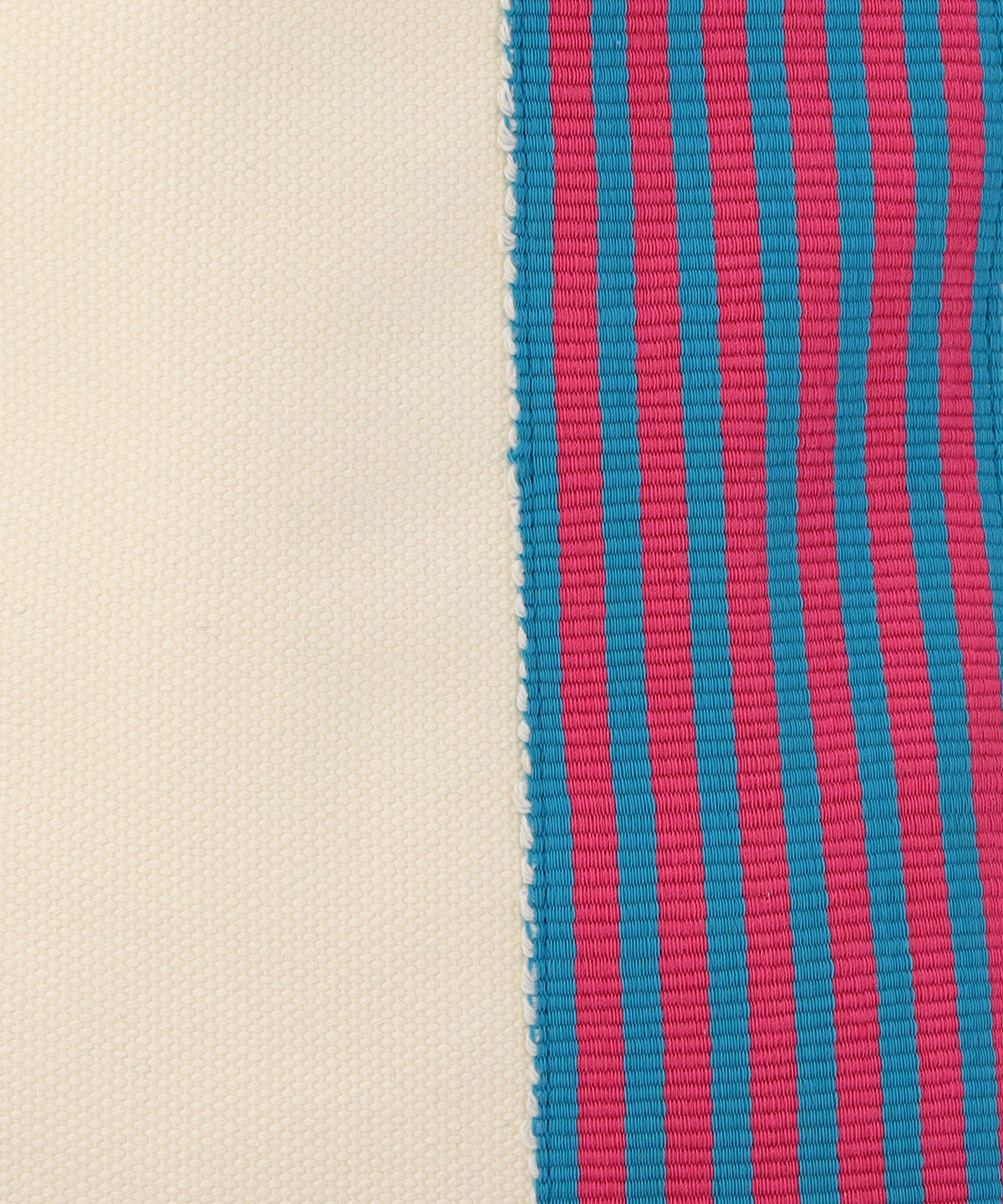 フリンジケンテキャンバストート（Mサイズ）BLUE×PINK