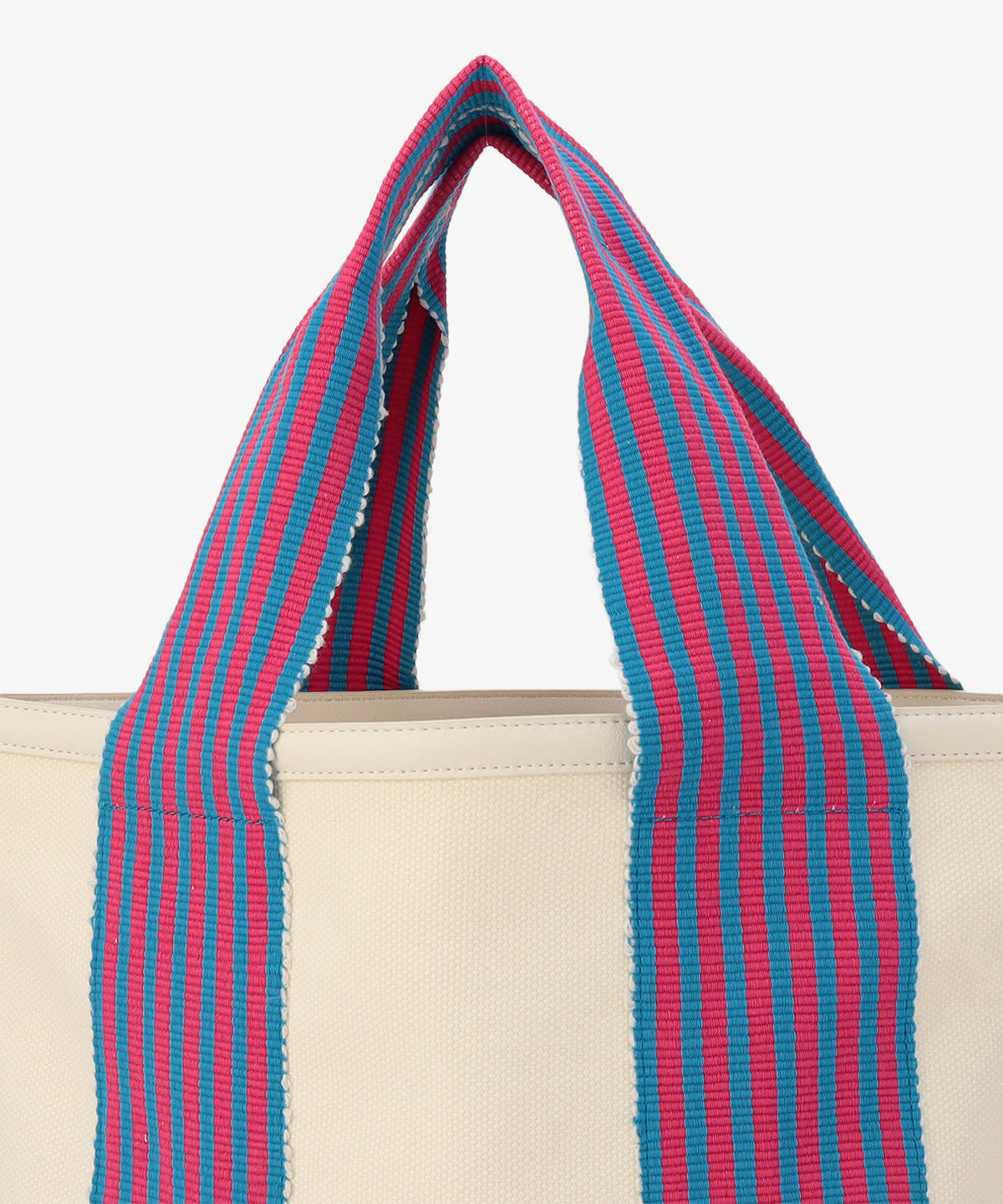 フリンジケンテキャンバストート（Mサイズ）BLUE×PINK