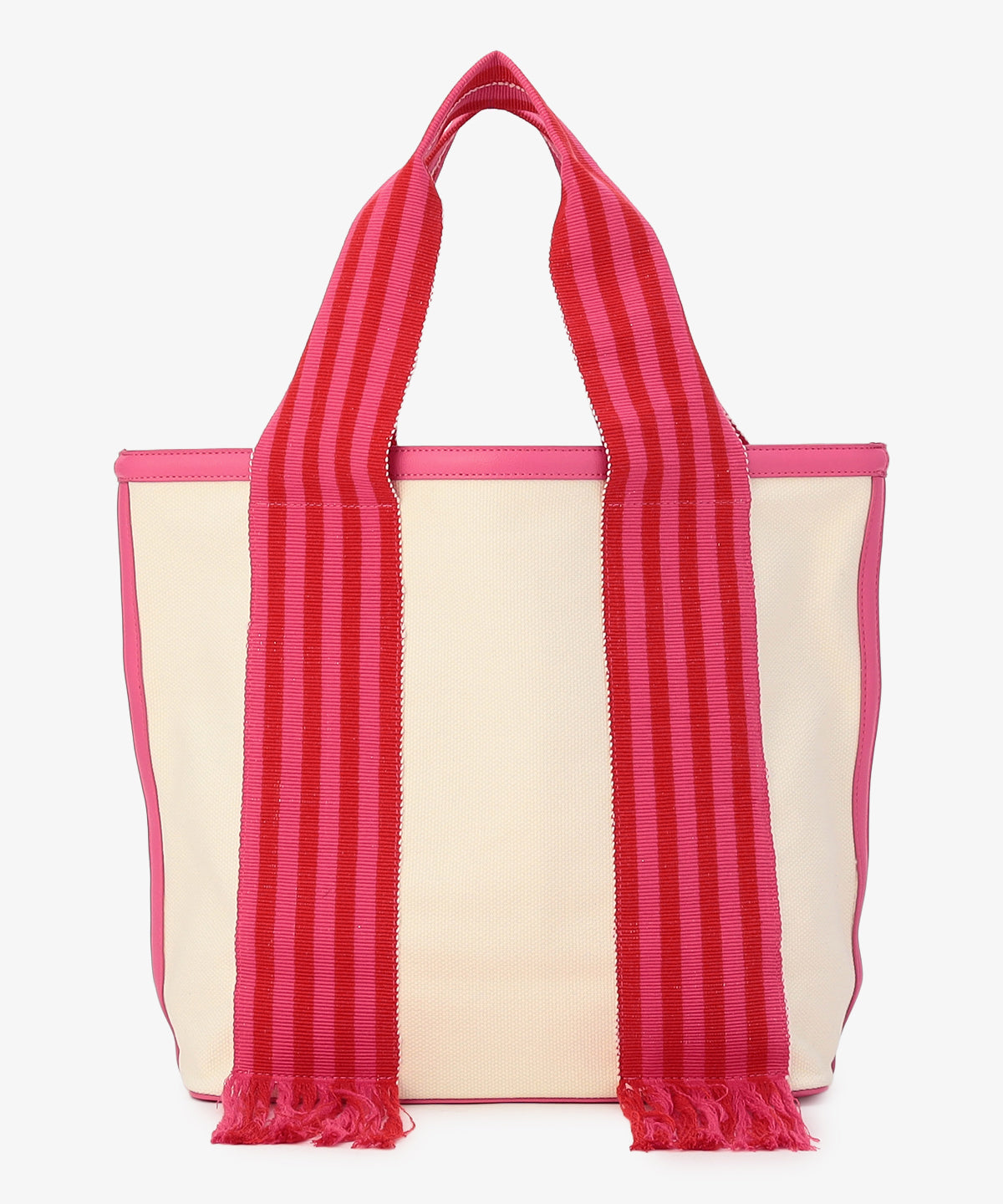 フリンジケンテキャンバストート（Mサイズ）PINK×RED