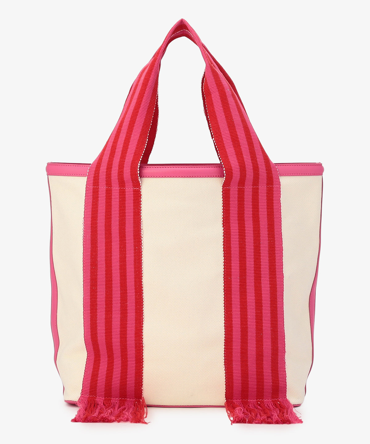フリンジケンテキャンバストート（Mサイズ）PINK×RED