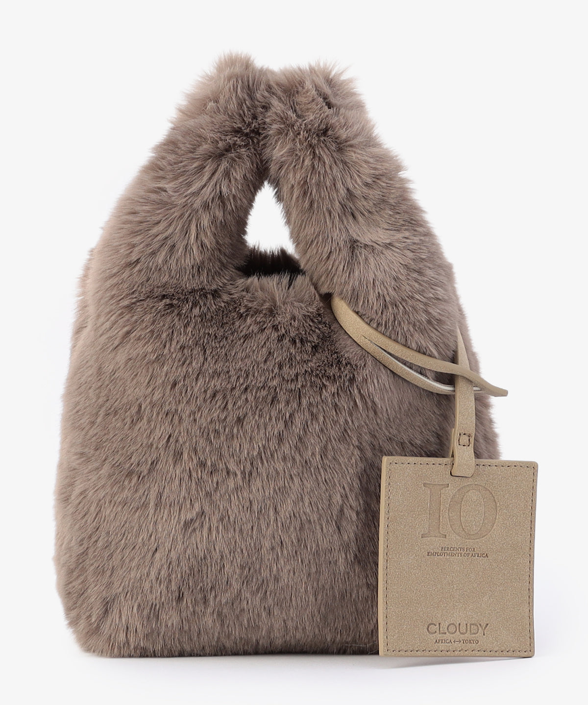 【新品未使用】CLOUDY  クラウディ  エコファーバッグ　ベージュ Eco Fur Bag