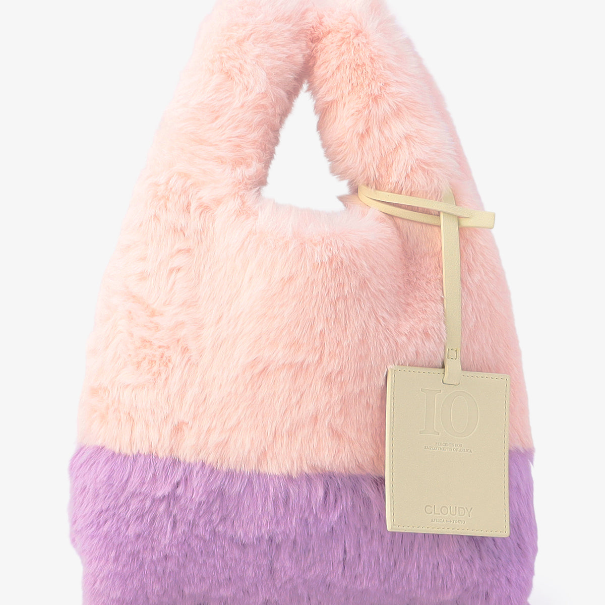 琉球*海花セール　カラフル エアファーン　0529-1 エコファーコンビニバッグ PINKxPURPLE