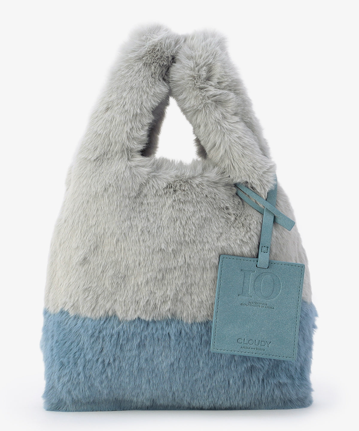 エコファーコンビニバッグ　GRAYxSAX