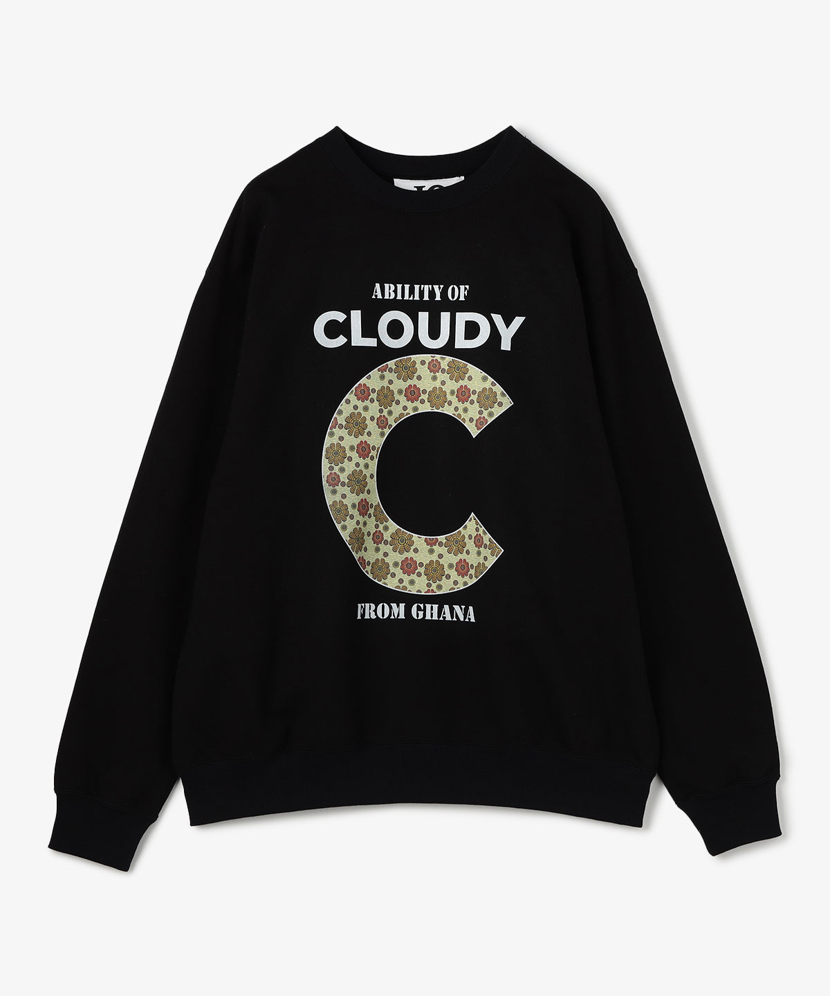 新品未使用　タグ付き　CLOUDY CREW　スウェット トレーナー　ブラック ✨新品未使用タグ付き✨CLOUDY CREW クルーネックスウェット S 黒