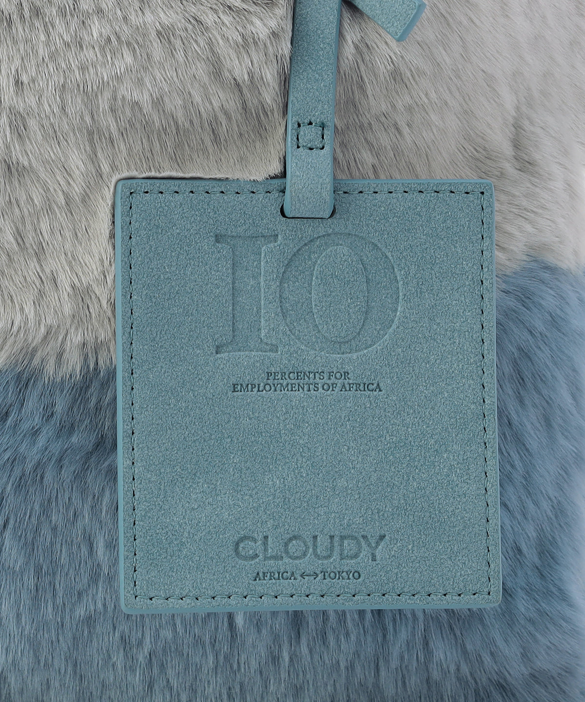 エコファーコンビニバッグ　GRAYxSAX