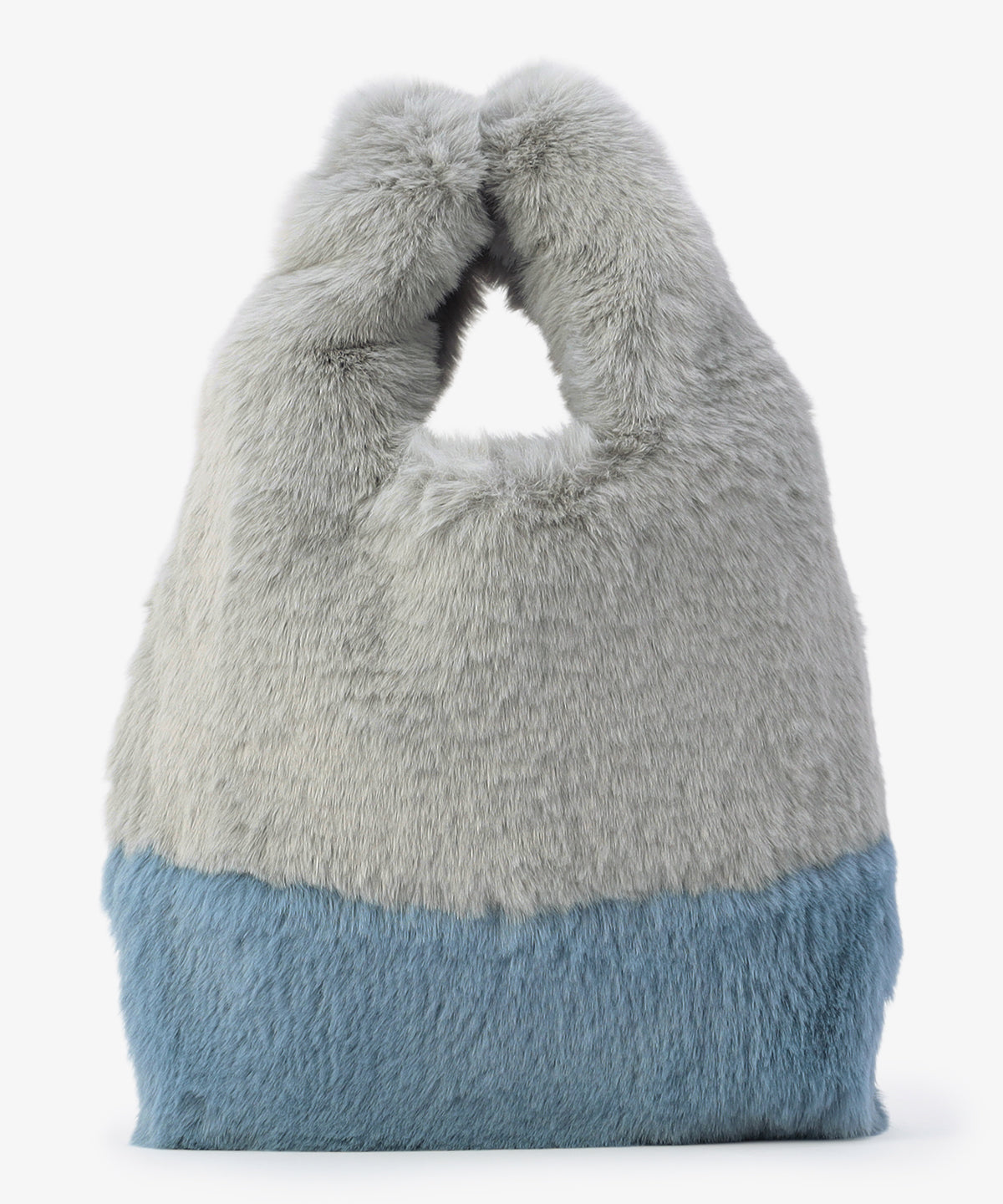 エコファーコンビニバッグ GRAYxSAX