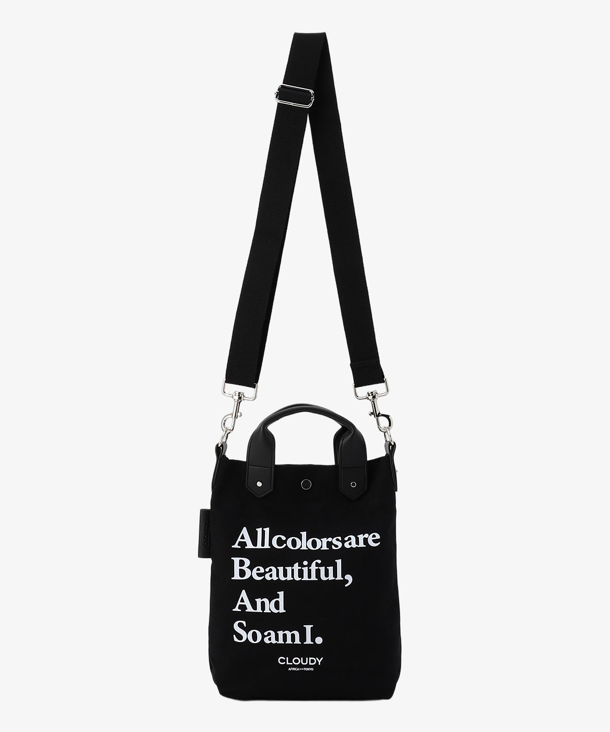 キャンバスショルダーバッグ (Sサイズ) BLACK