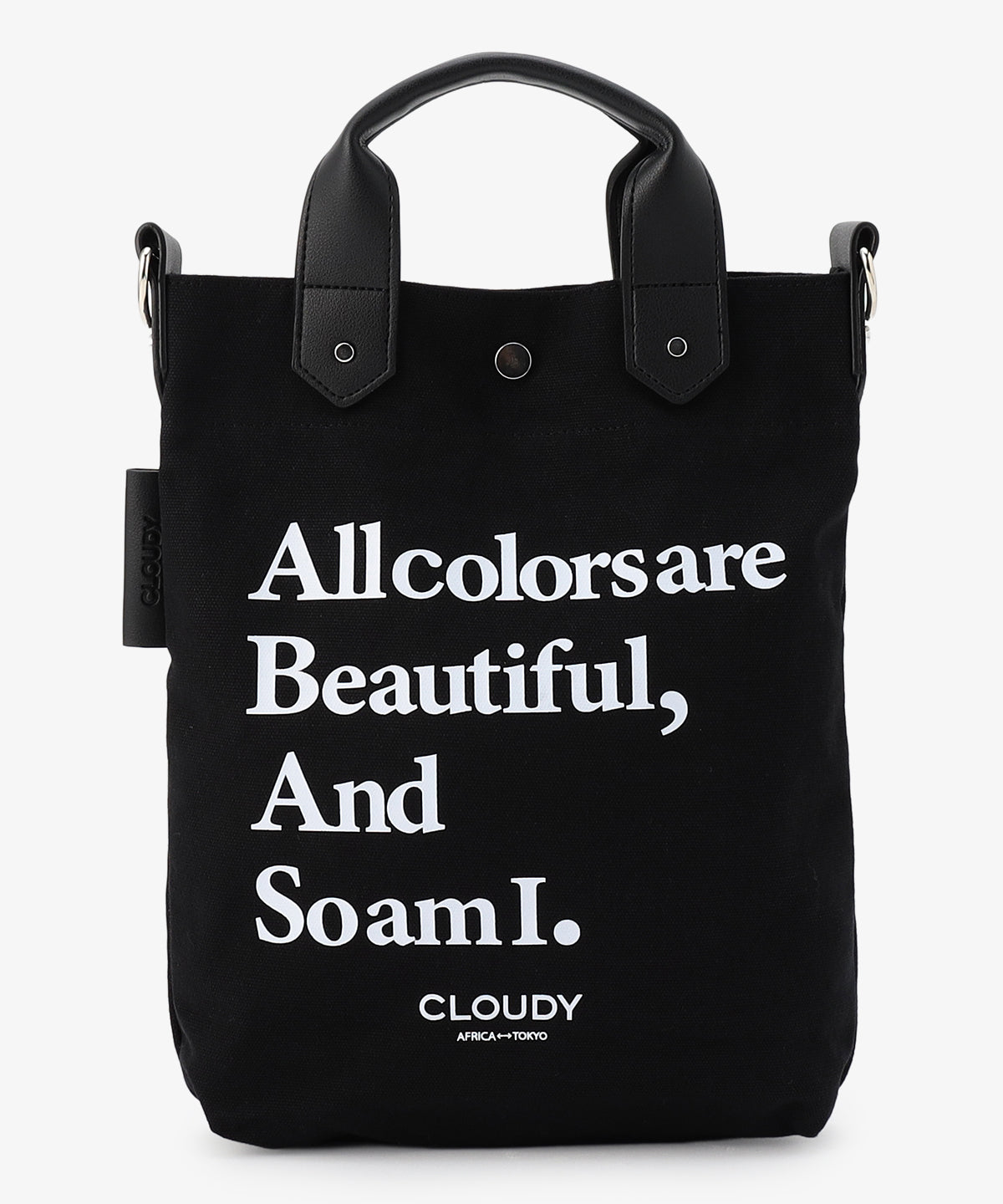 キャンバスショルダーバッグ (Sサイズ) BLACK