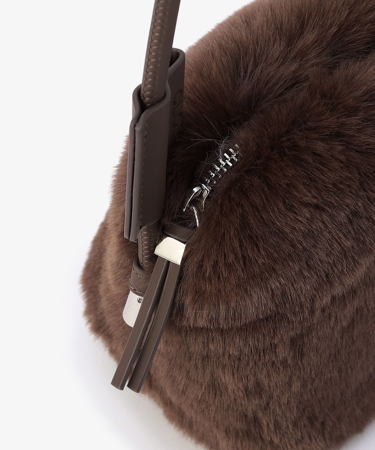 エコファーミニショルダーバッグ BROWN