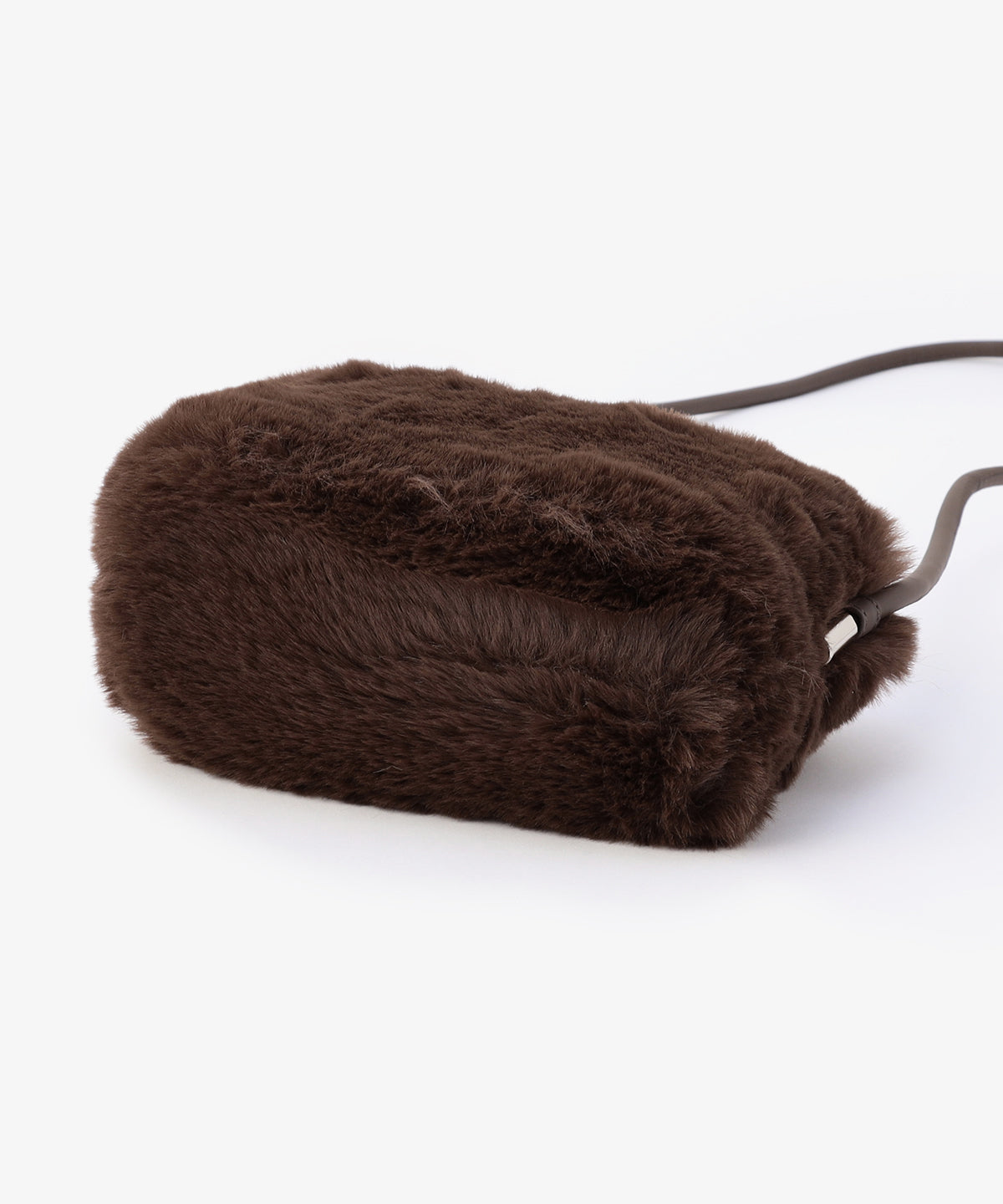 エコファーミニショルダーバッグ BROWN