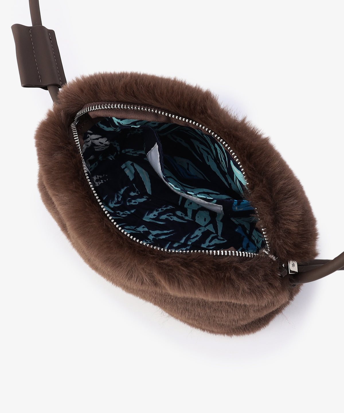 エコファーミニショルダーバッグ BROWN