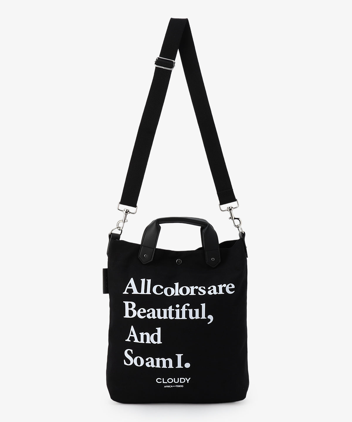 キャンバスショルダーバッグ (Mサイズ) BLACK