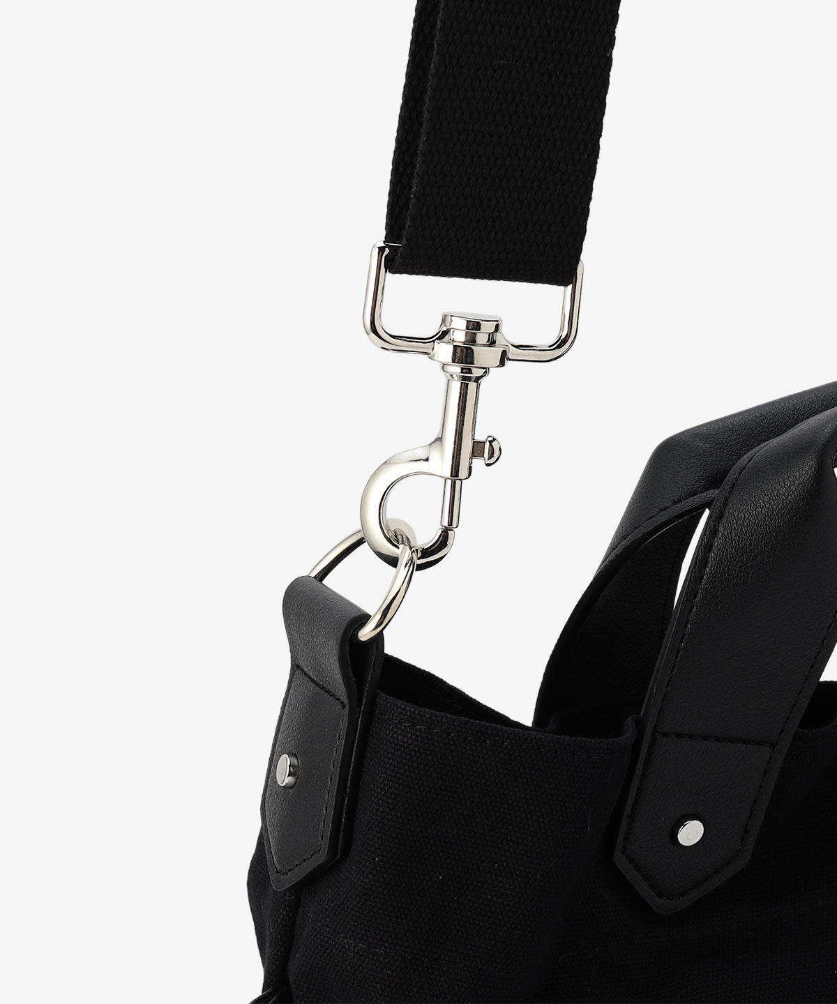 キャンバスショルダーバッグ (Mサイズ) BLACK