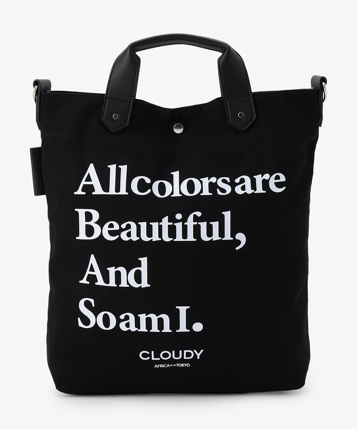 キャンバスショルダーバッグ (Mサイズ) BLACK