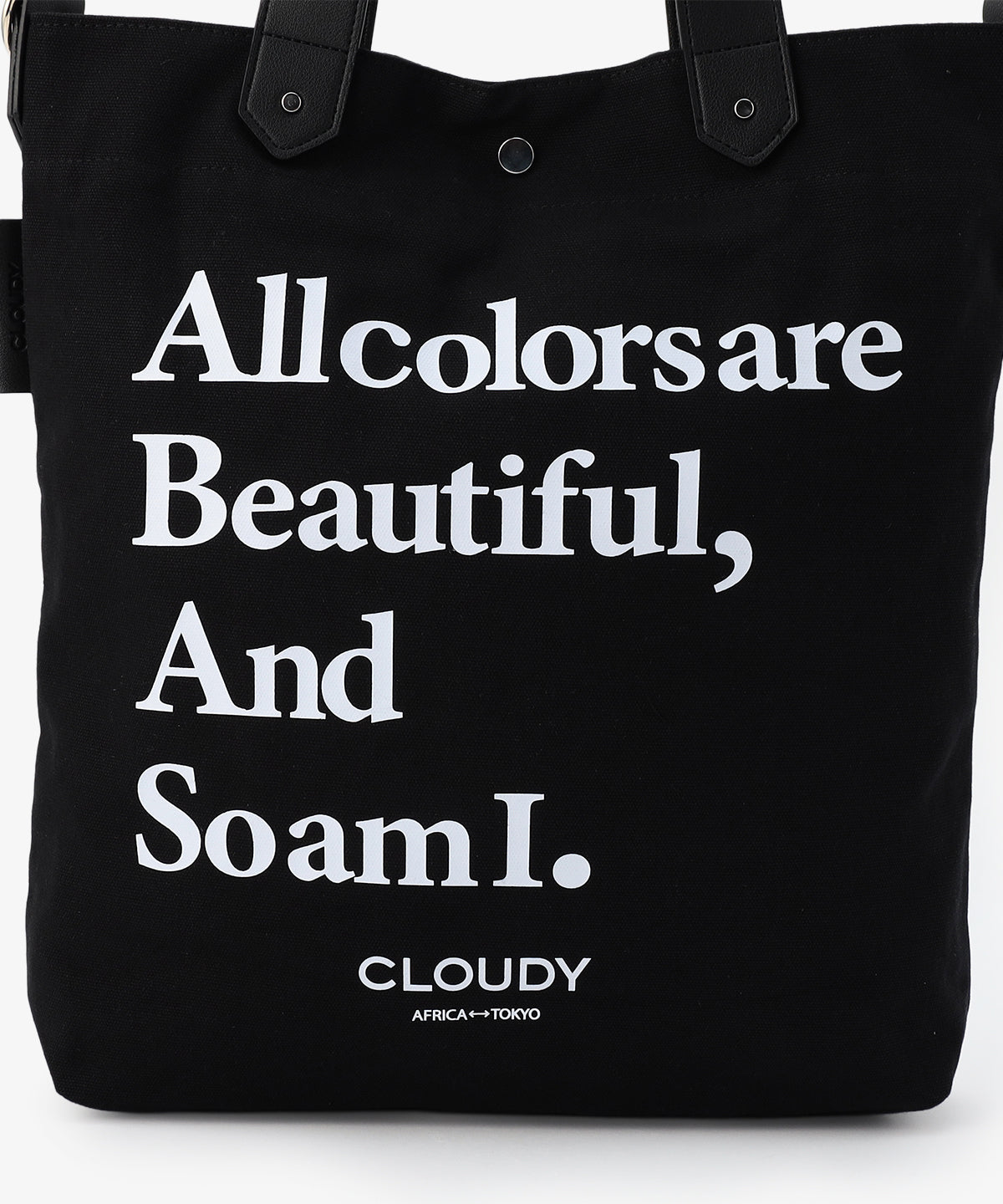 キャンバスショルダーバッグ (Mサイズ) BLACK