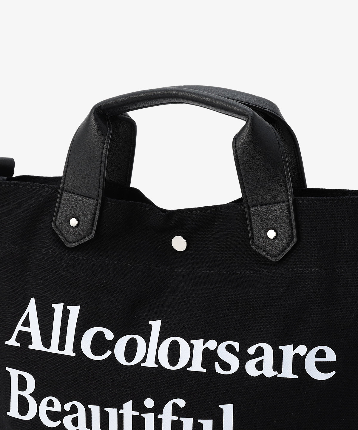 キャンバスショルダーバッグ (Mサイズ) BLACK