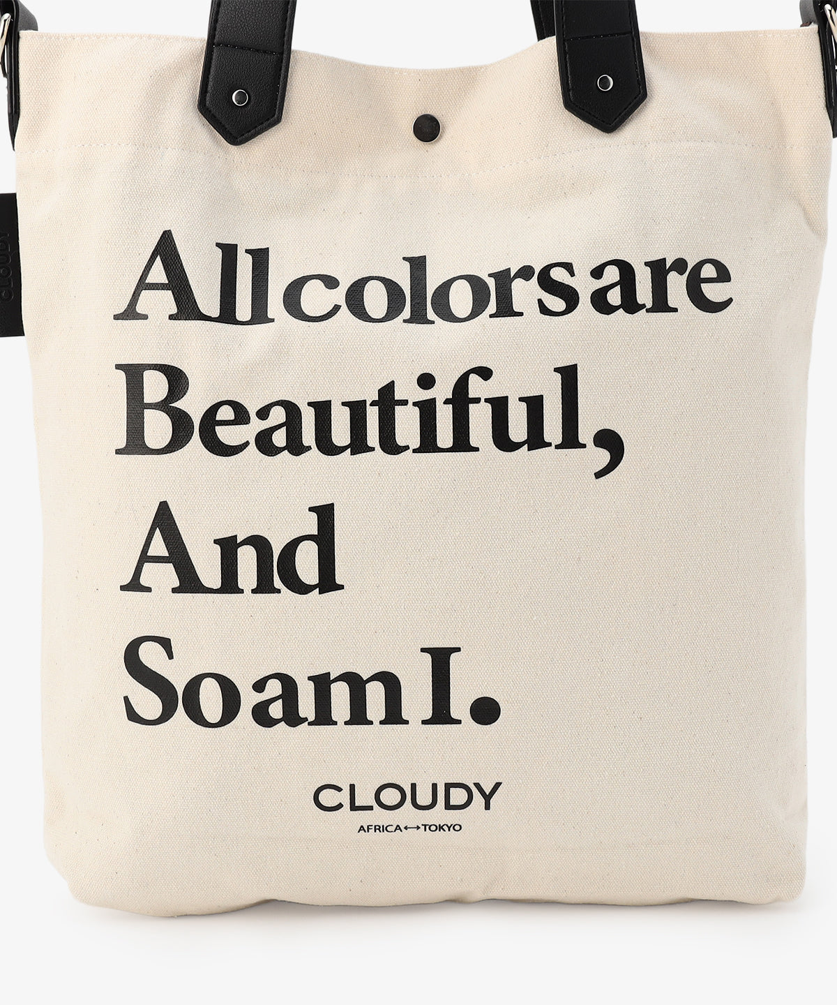 キャンバスショルダーバッグ (Mサイズ) IVORY