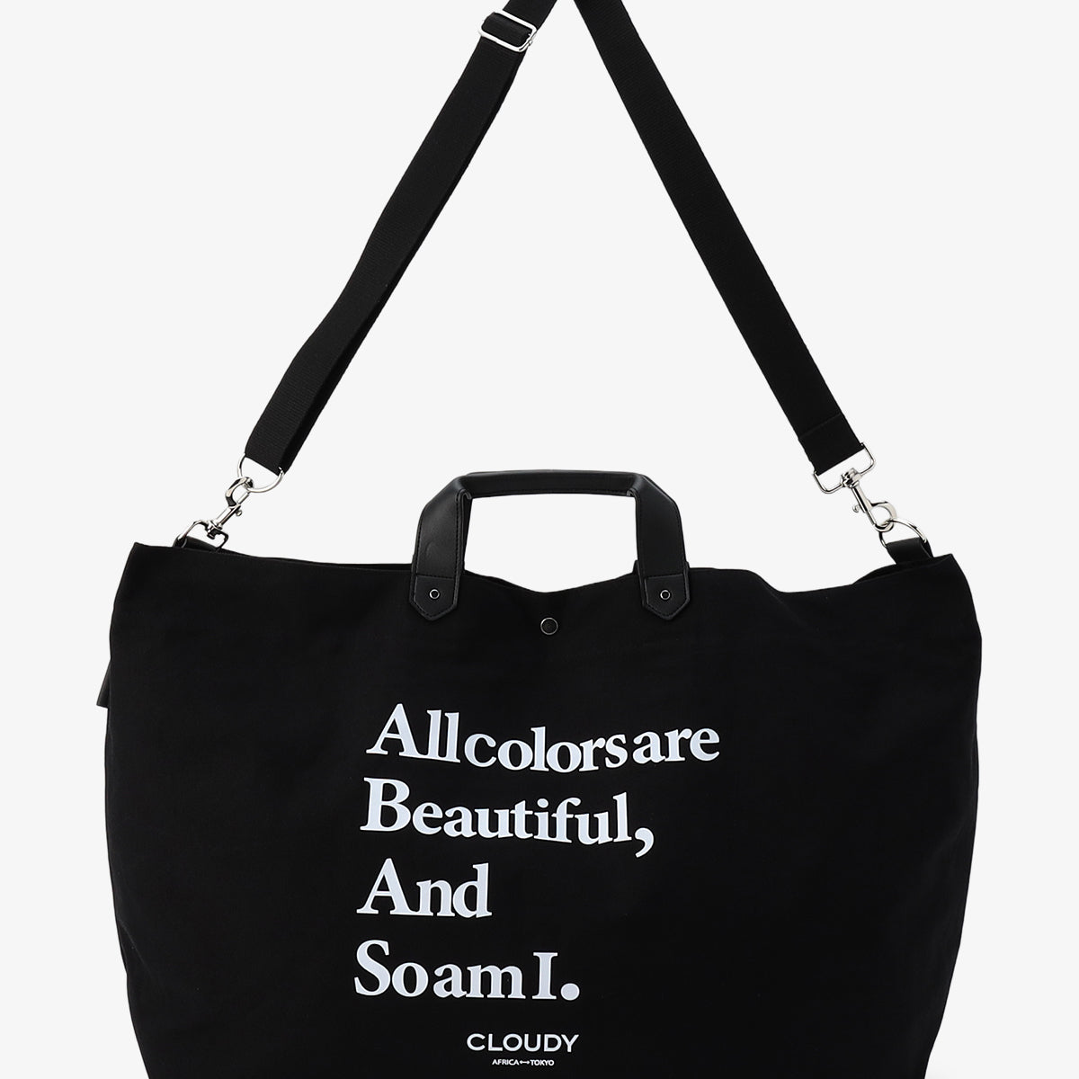 キャンバスショルダーバッグ (Lサイズ) BLACK