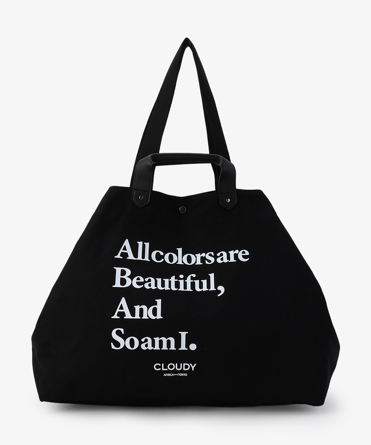 キャンバスショルダーバッグ (Lサイズ) BLACK