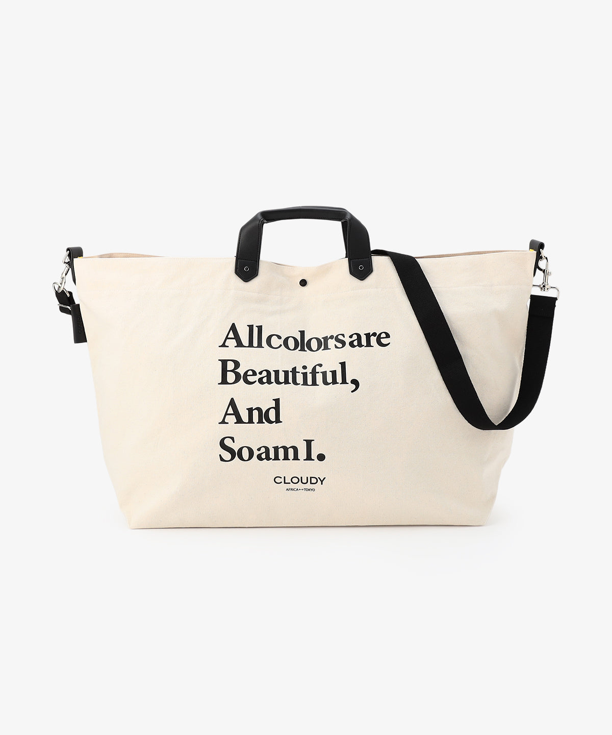 キャンバスショルダーバッグ (Lサイズ) IVORY