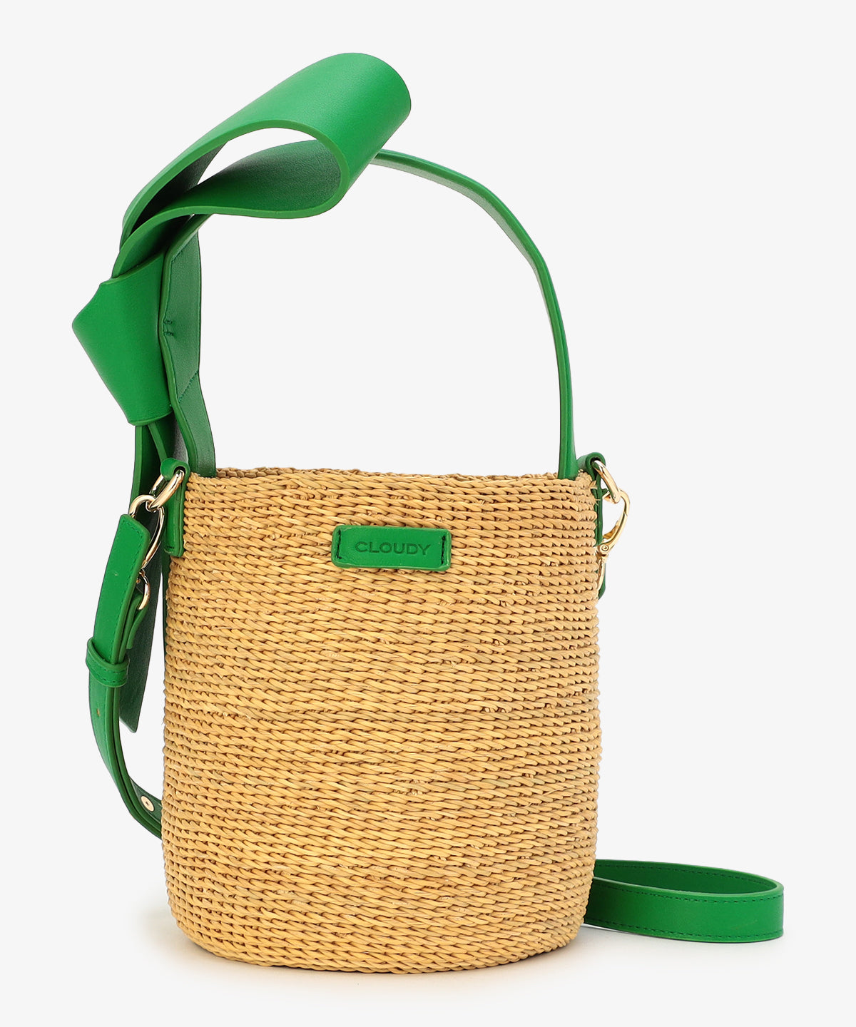 Ribbon Tube Basket GREEN