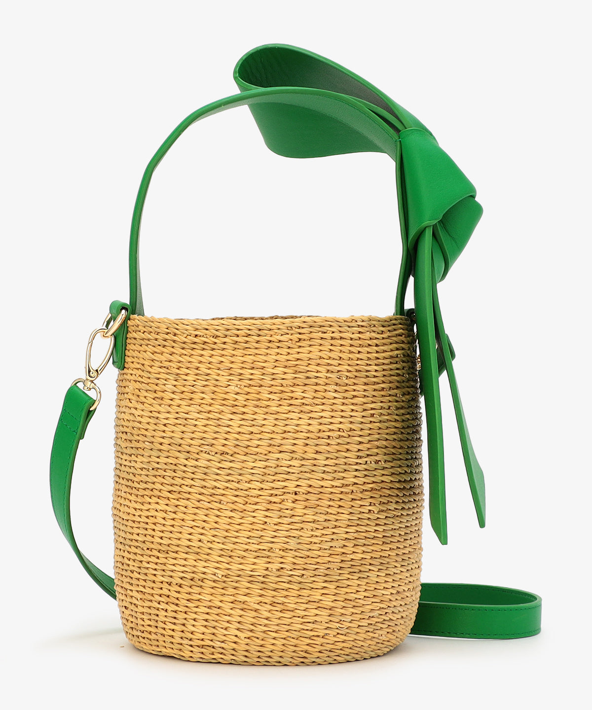 Ribbon Tube Basket GREEN
