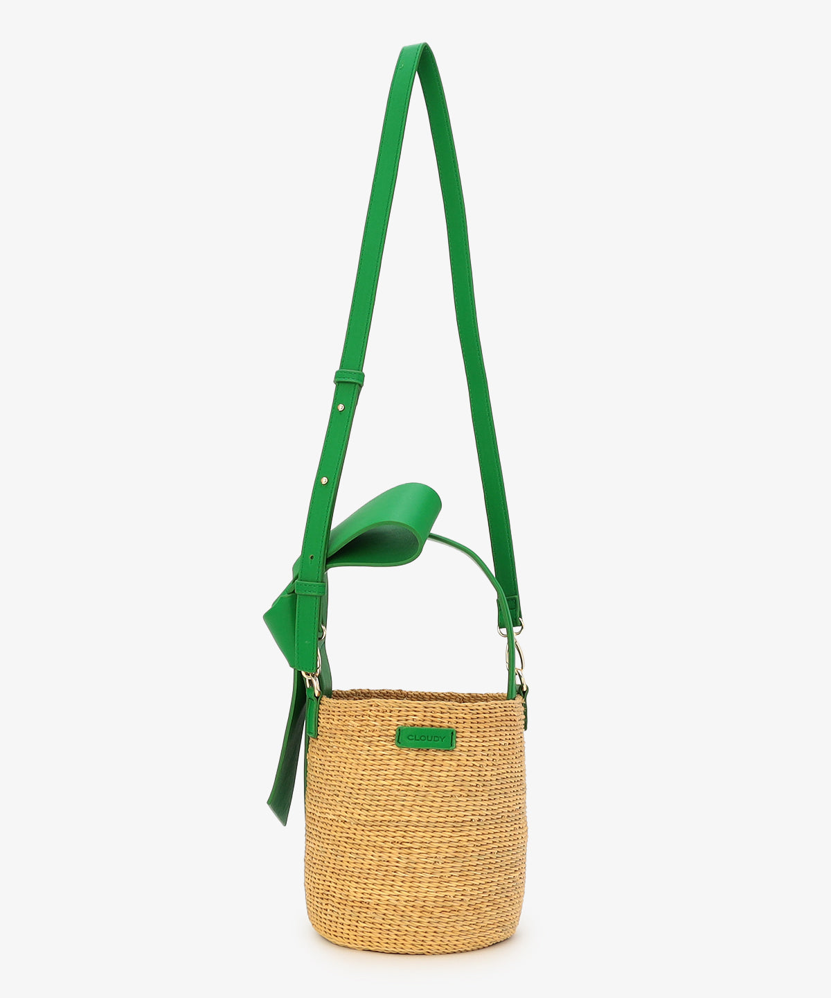 Ribbon Tube Basket GREEN