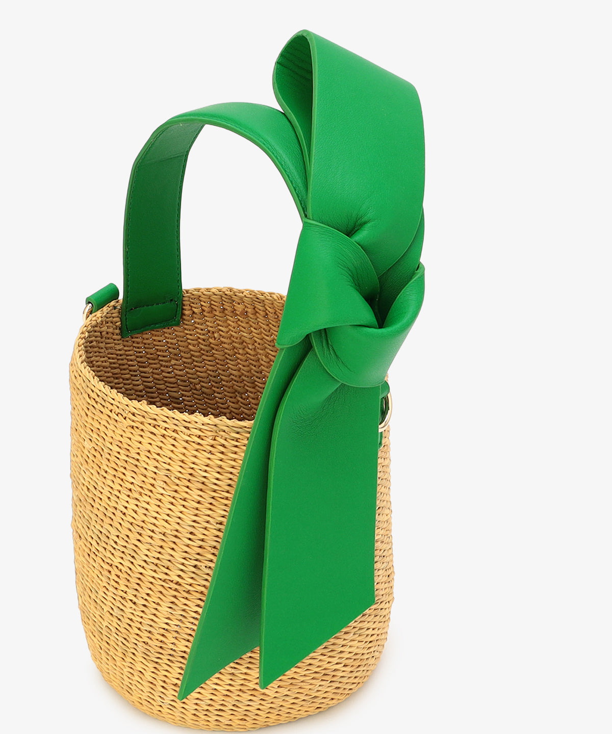 Ribbon Tube Basket GREEN