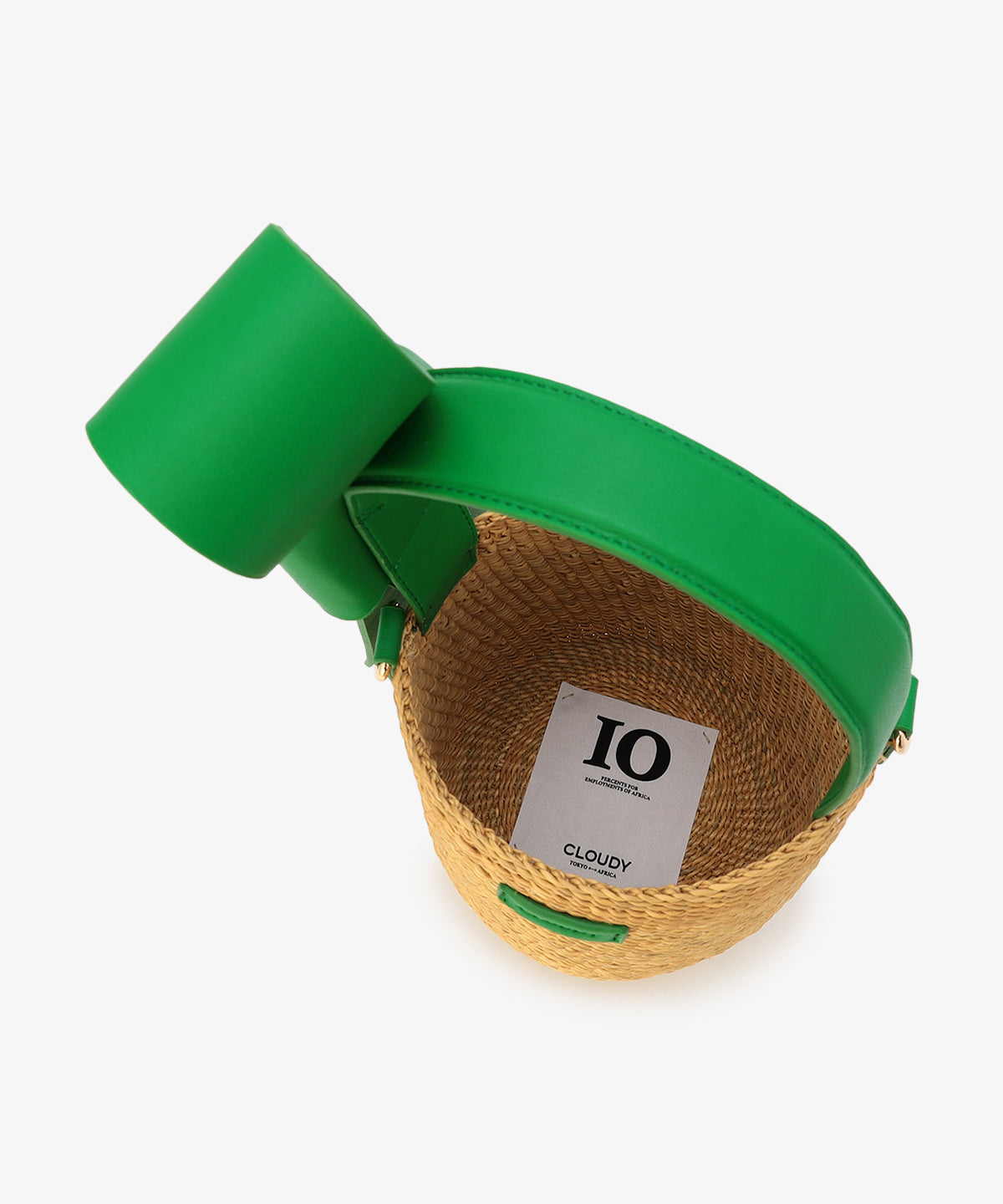 Ribbon Tube Basket GREEN