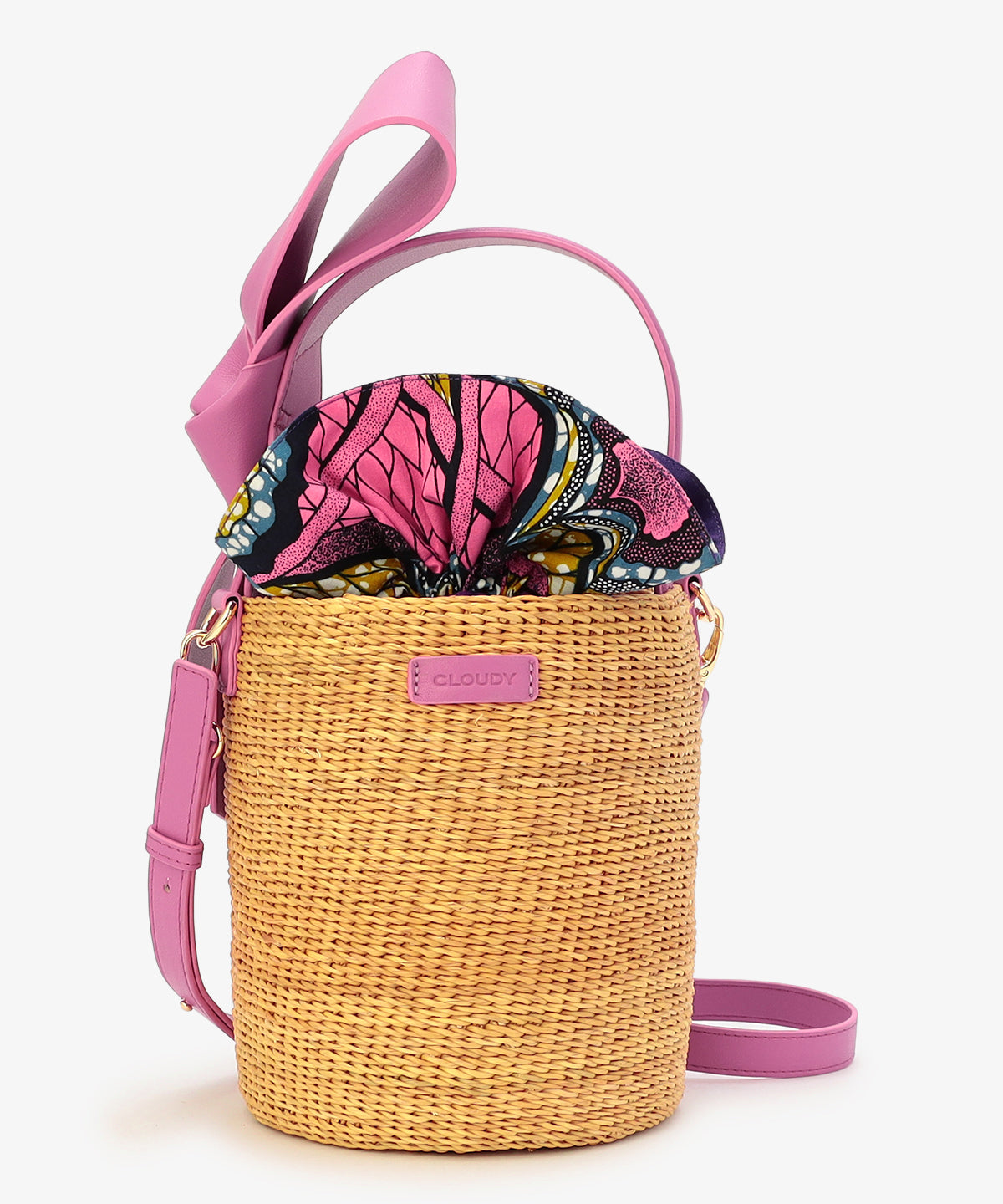 Ribbon Tube Basket PINK