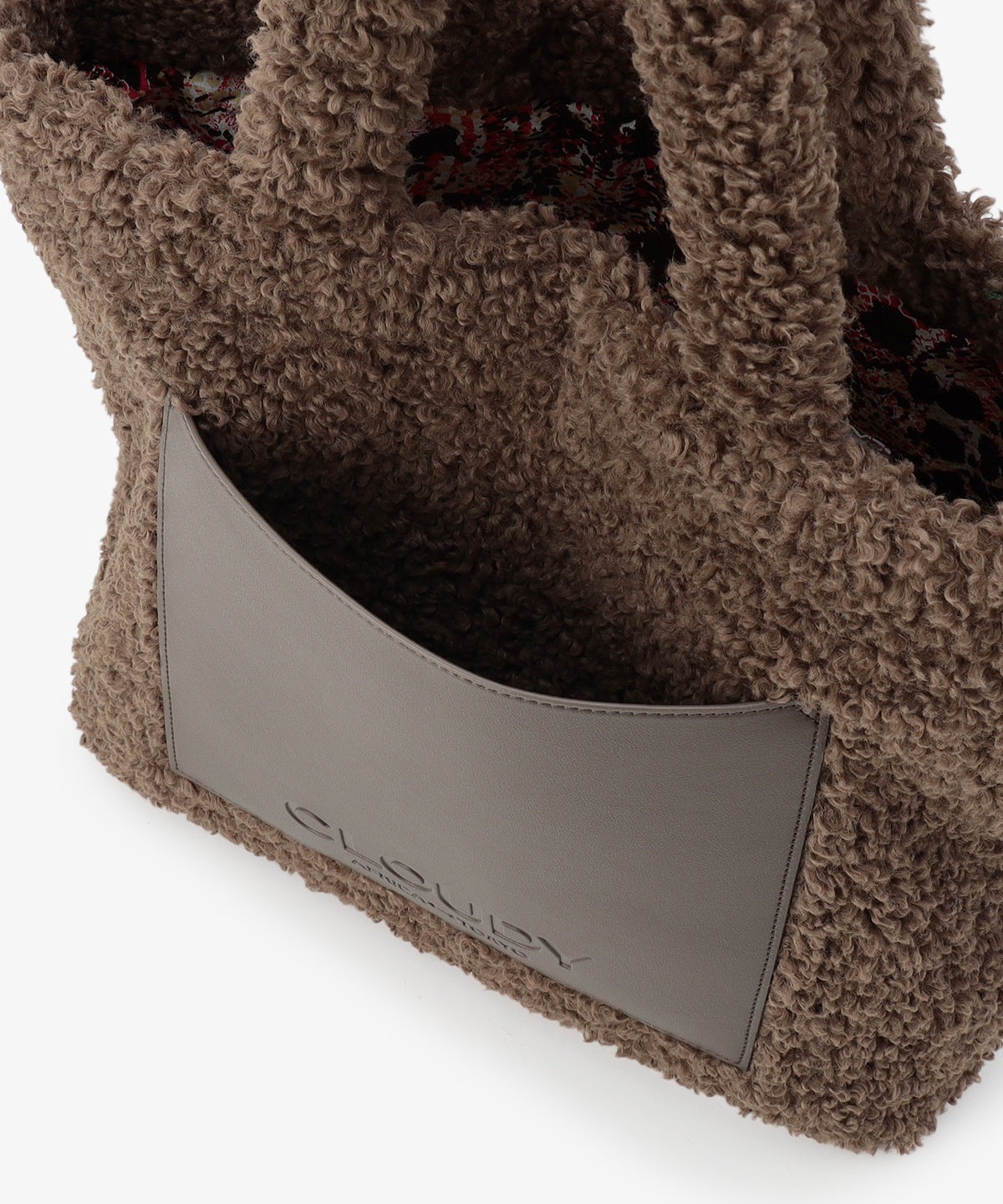 ボアトートバッグ BROWN