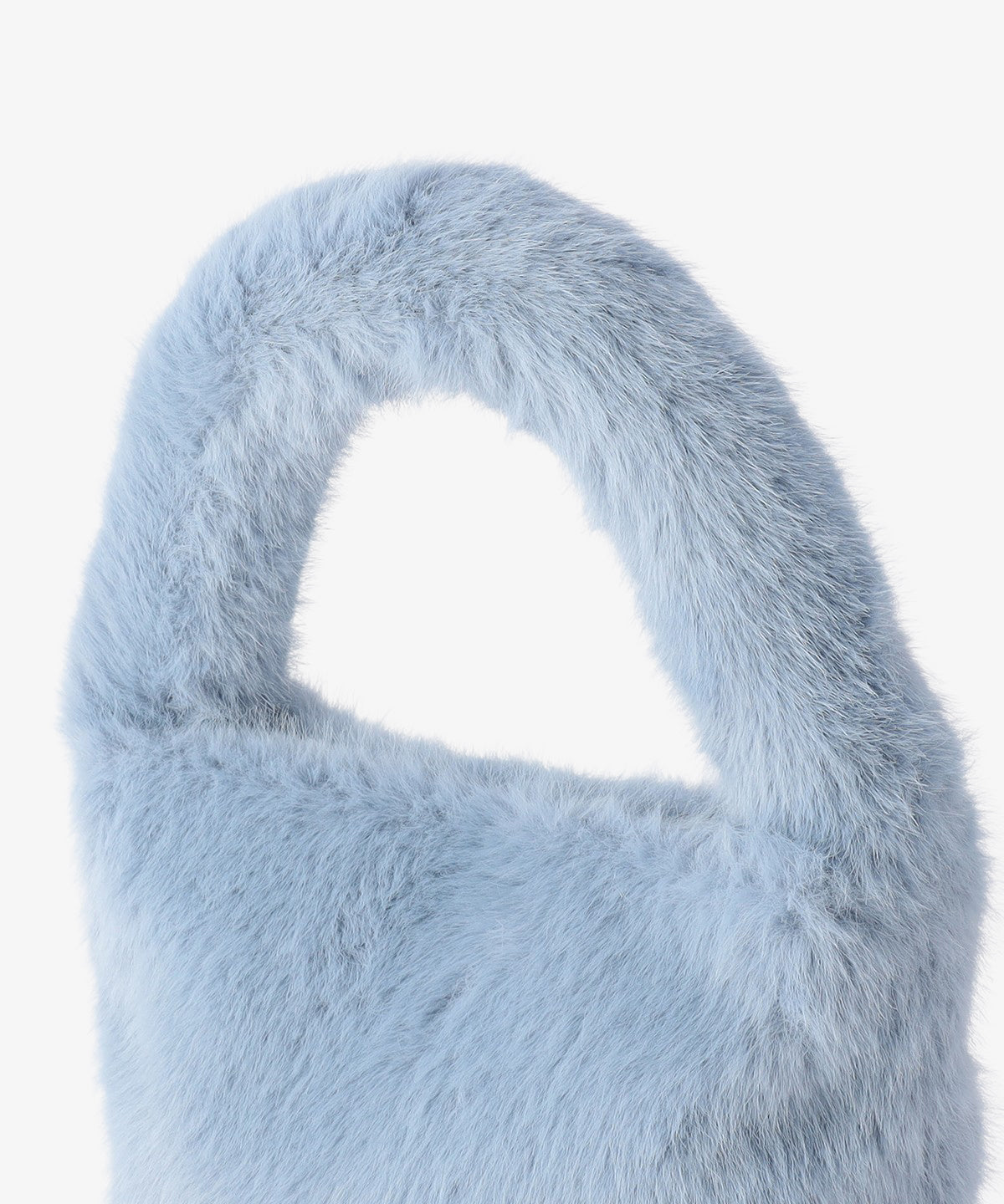 ラウンドハンドルファーバッグ　SAX