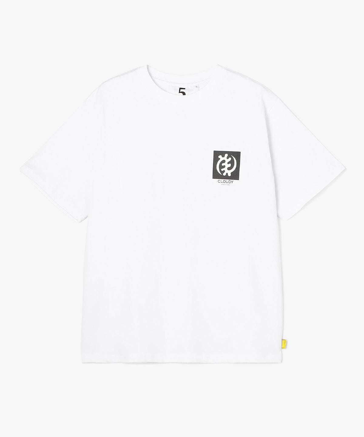 Lunch T-shirts flower and adinkra  WHITE