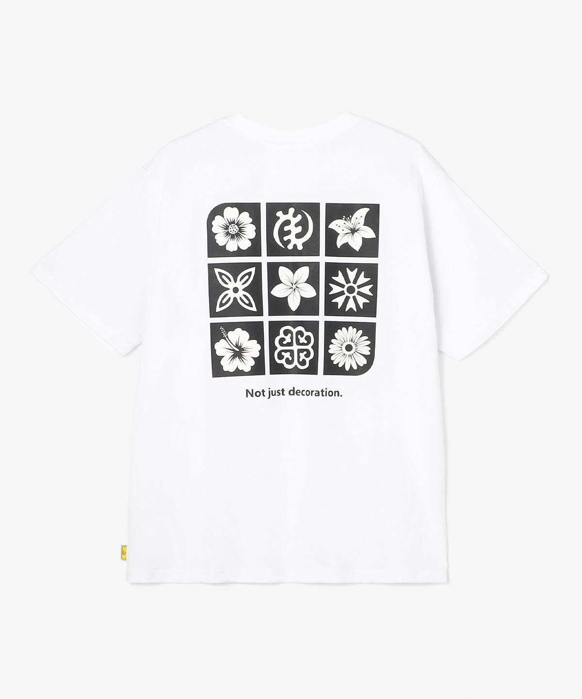 Lunch T-shirts flower and adinkra  WHITE