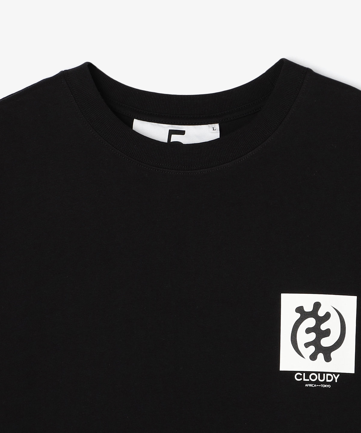 Lunch T-shirts flower and adinkra  BLACK