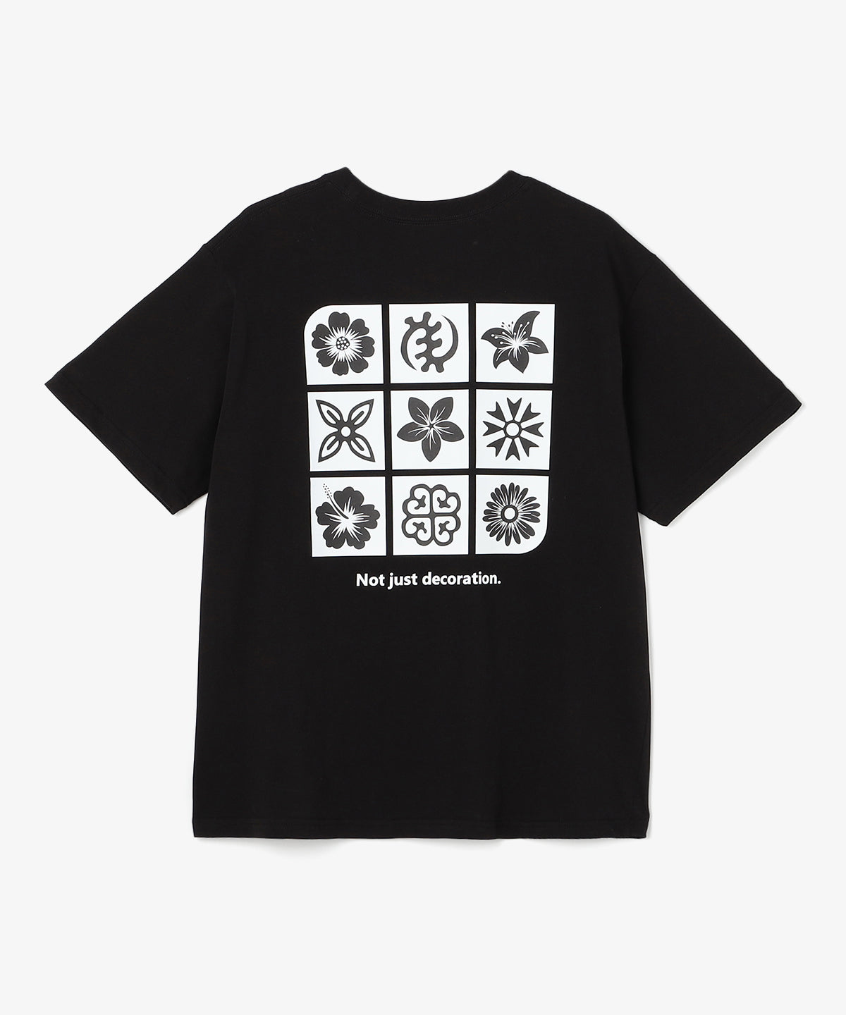 Lunch T-shirts flower and adinkra  BLACK
