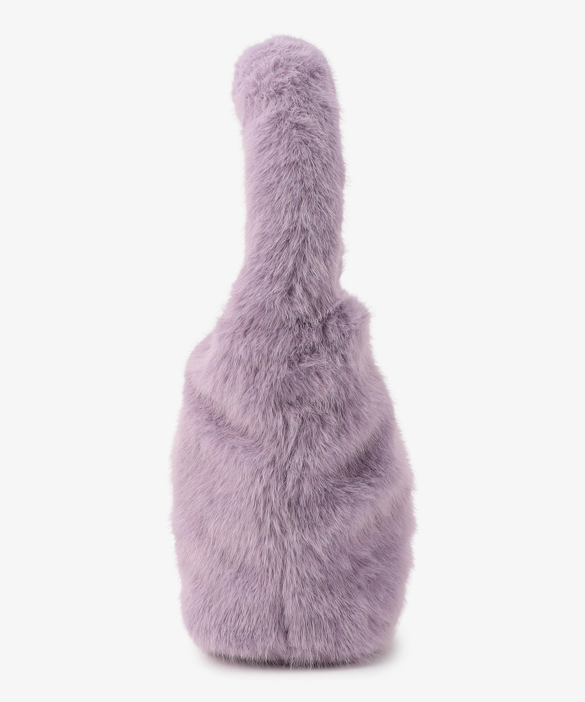 ラウンドハンドルファーバッグ　PURPLE