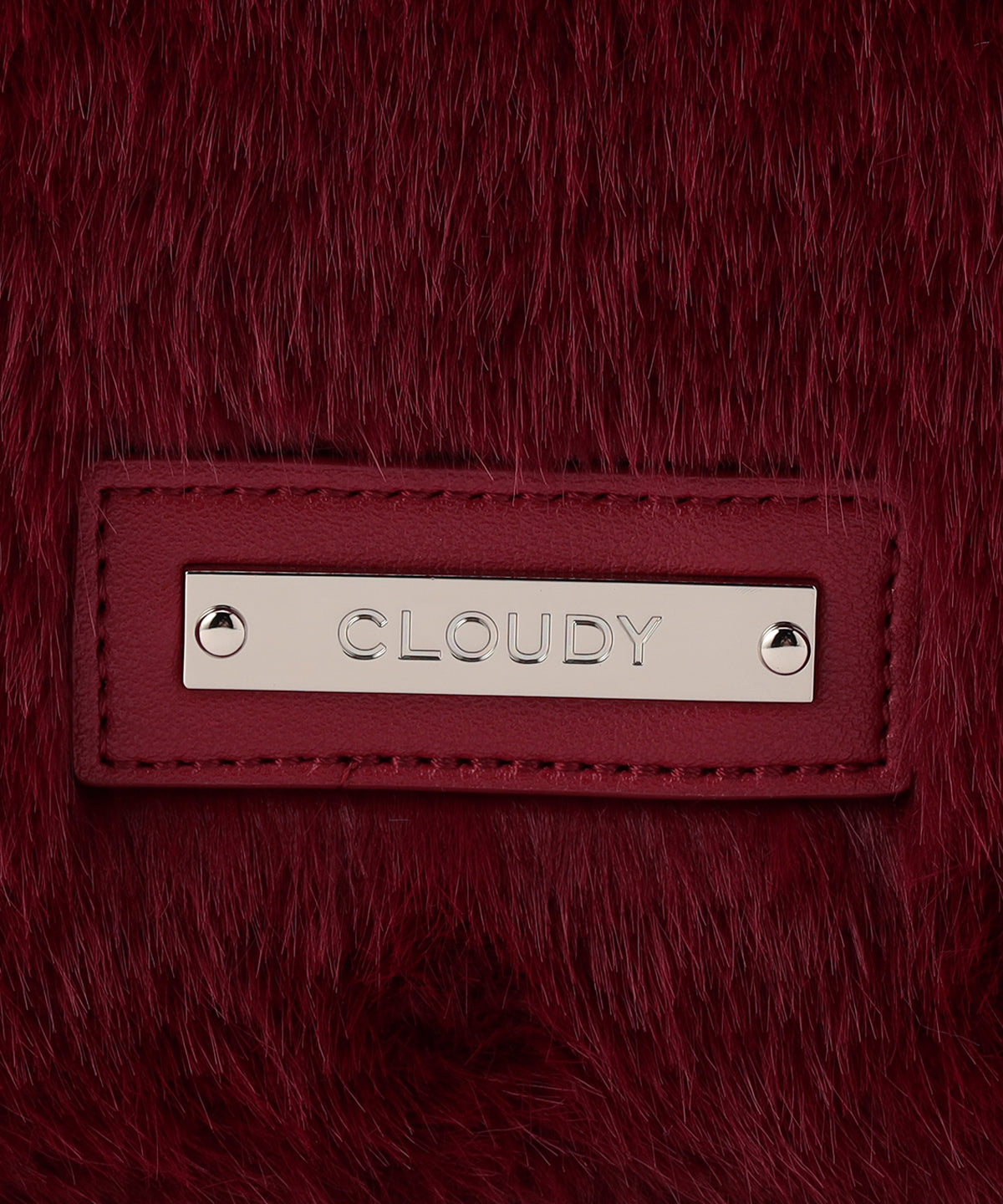 ラウンドハンドルファーバッグ　WINE