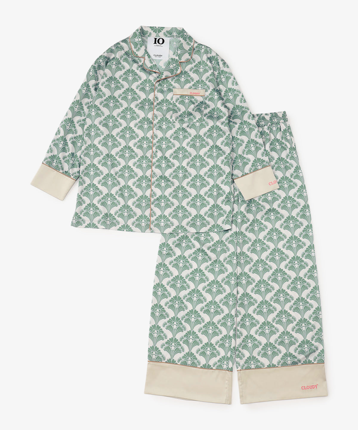 CLOUDY サテンパジャマセット Enigmatic elegance