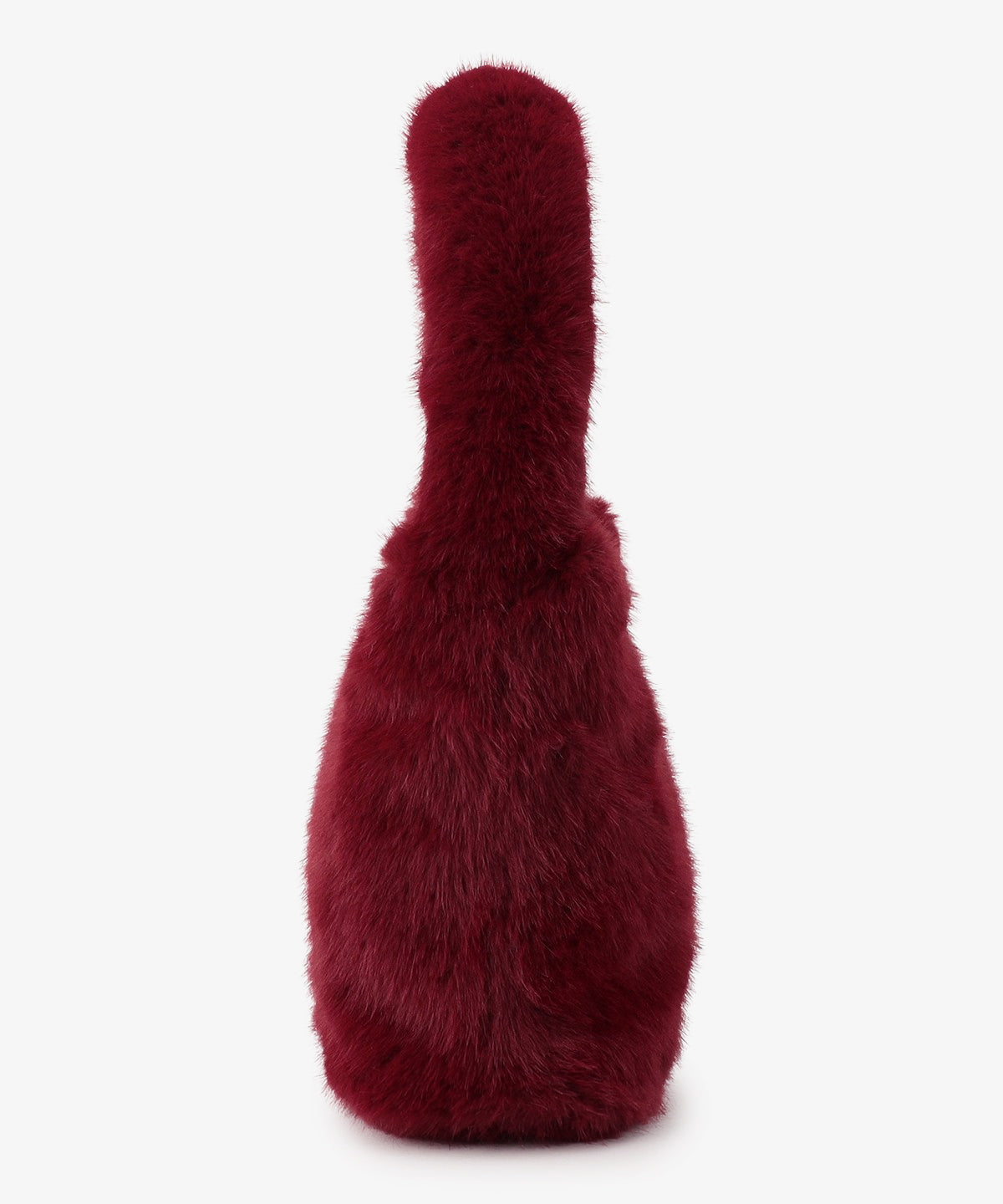 ラウンドハンドルファーバッグ WINE