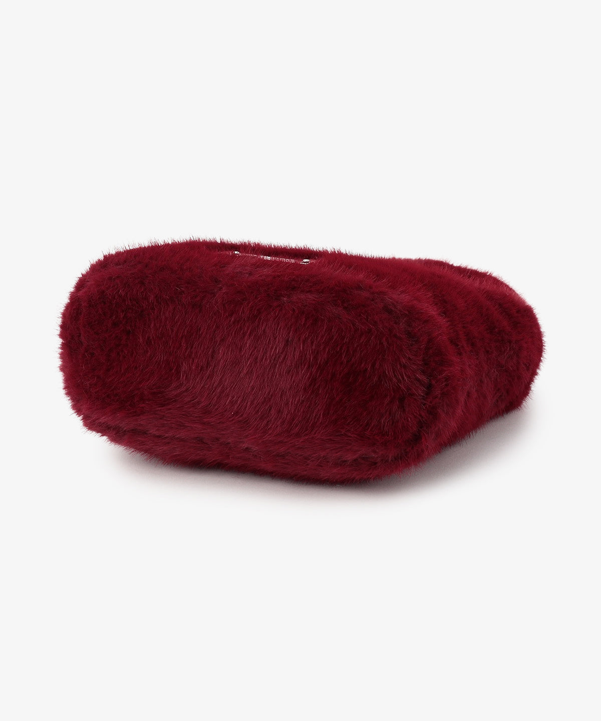 ラウンドハンドルファーバッグ　WINE