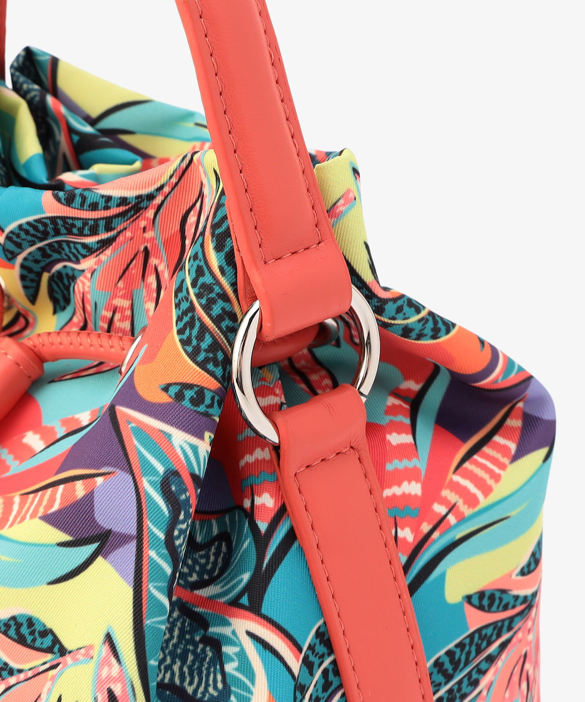 Bucket Bag 「COLORFUL FLOWERS」 ORANGE