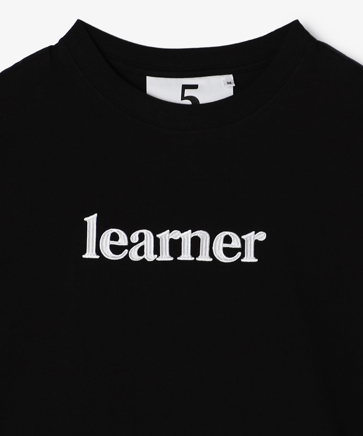 Lunch T-shirts learner刺繍 BLACK