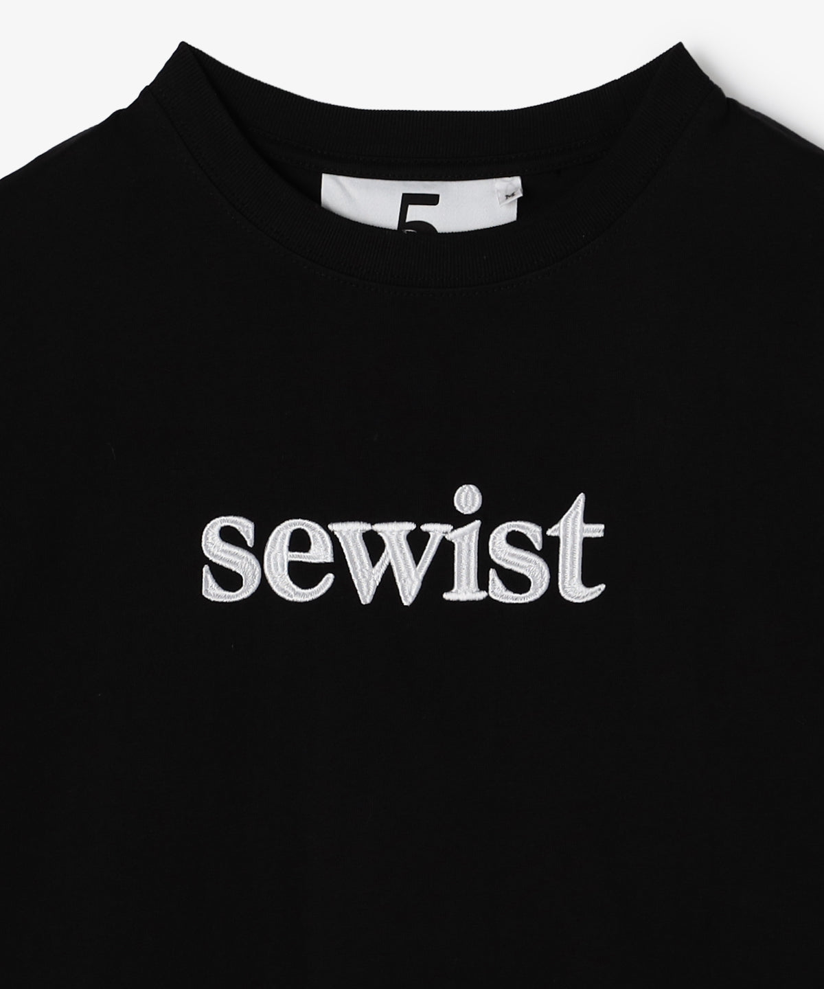 Lunch T-shirts sewist刺繍 BLACK